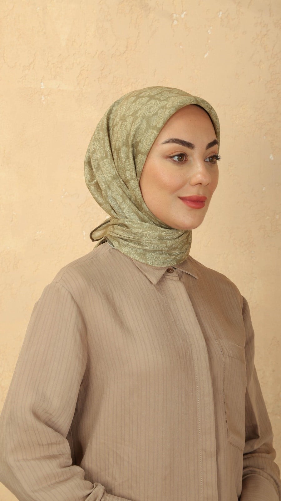 Locella Soft Pamuk Eşarp Zeytin Yeşili