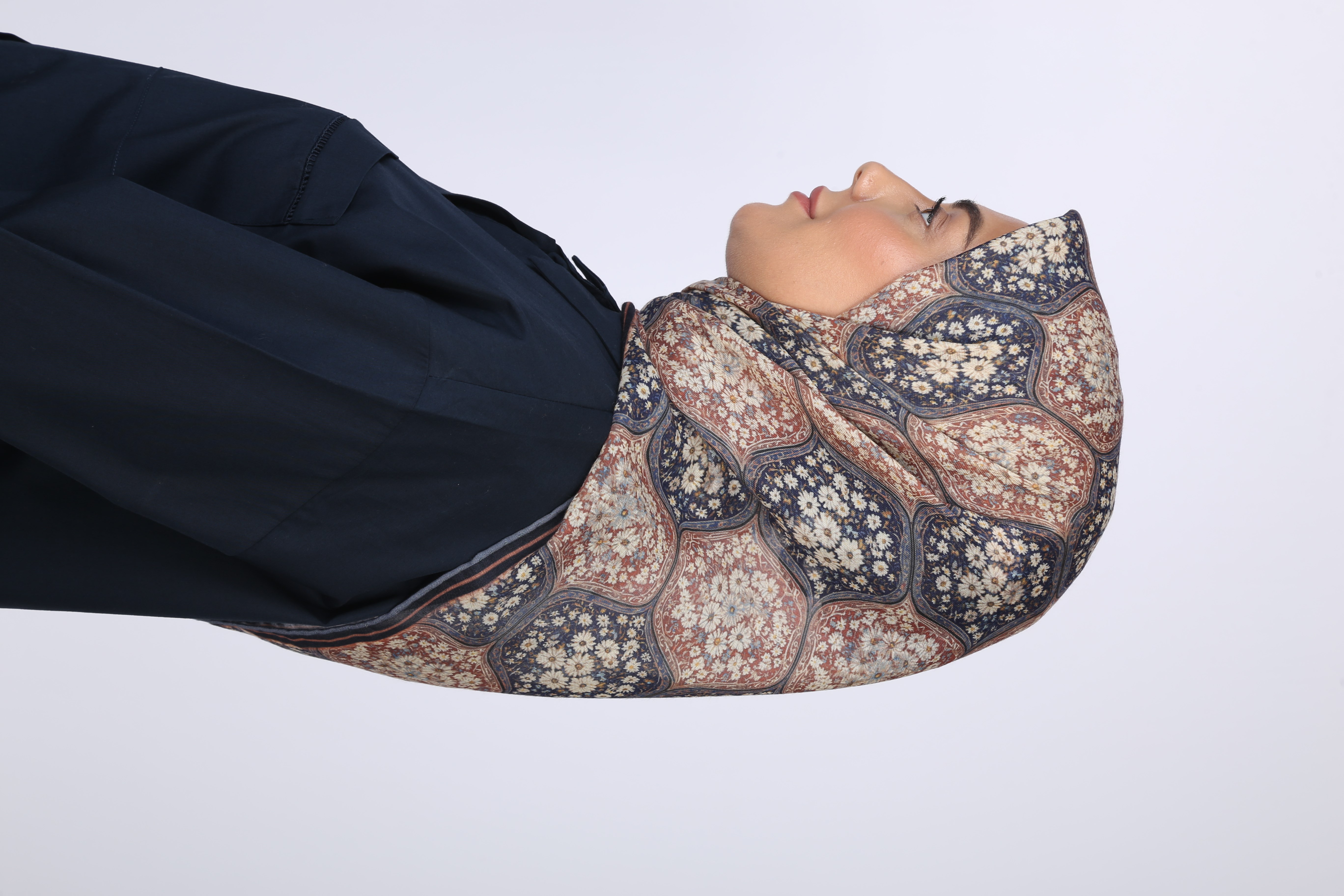 Locella Soft Pamuk Eşarp Lacivert