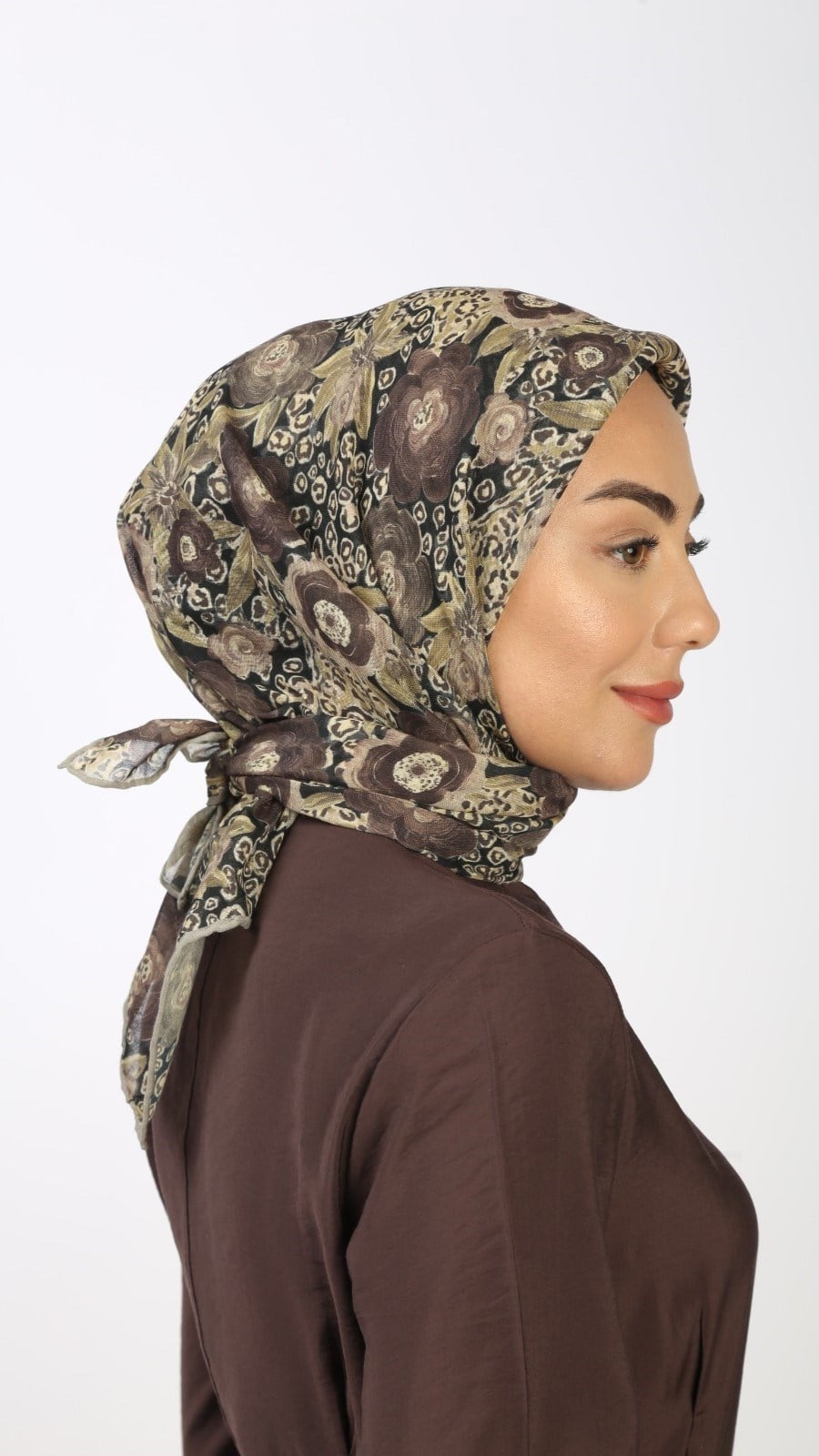 Locella Soft Pamuk Eşarp Kahve