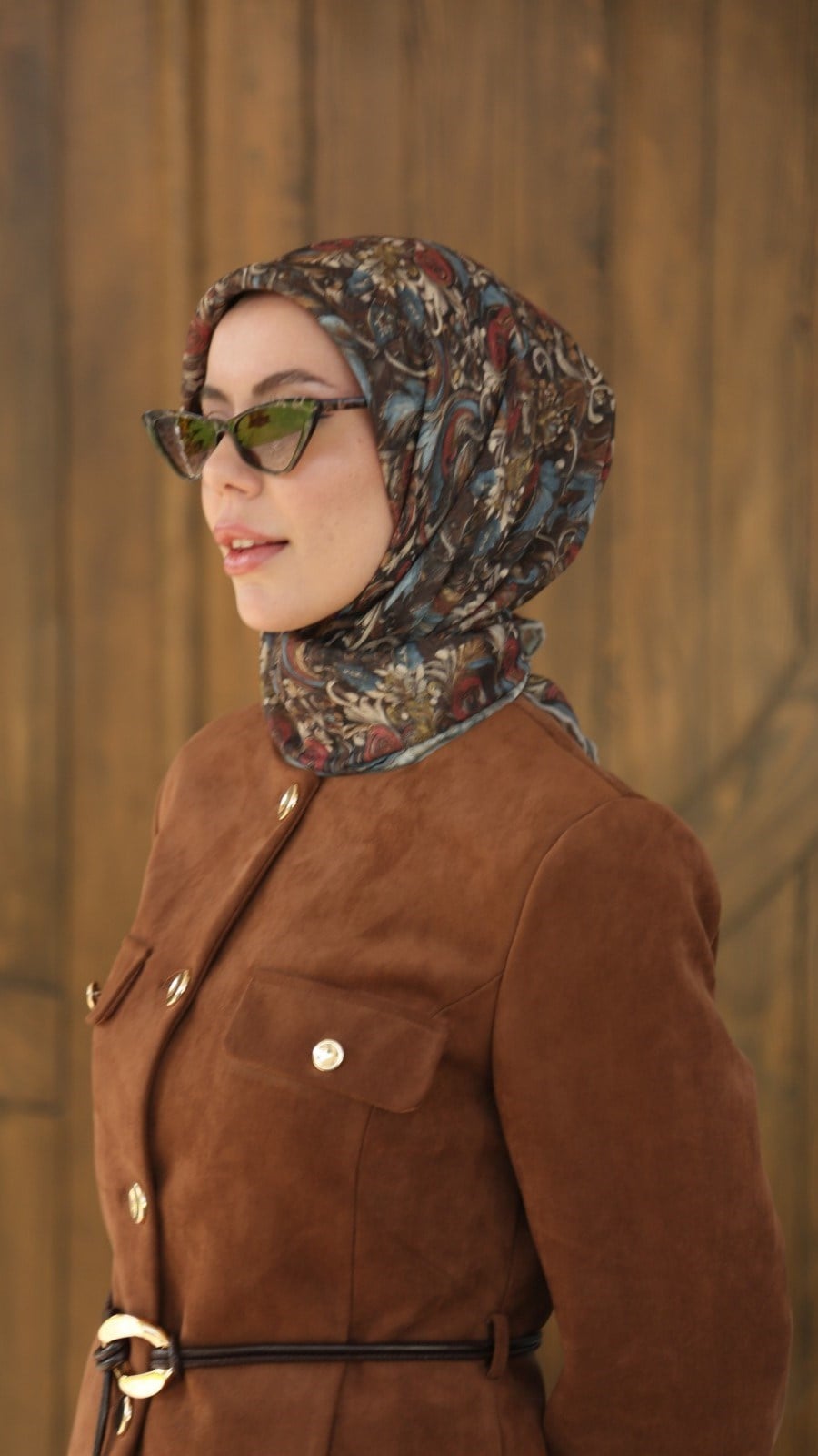 Locella Soft Pamuk Eşarp Küllü Kahve