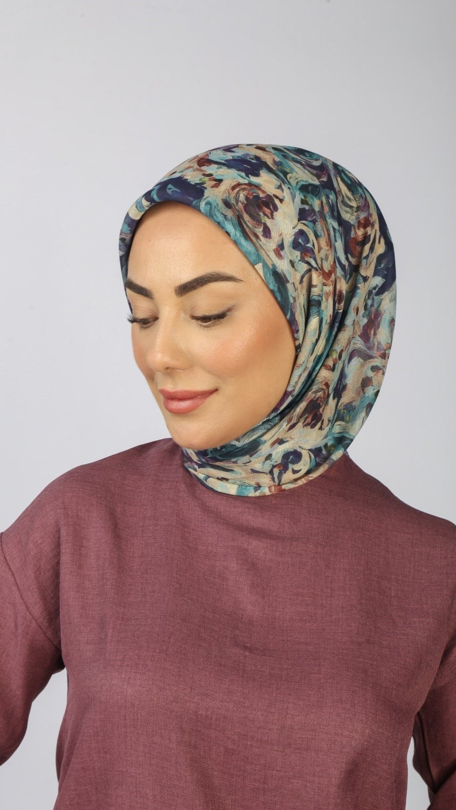 Locella Soft Pamuk Eşarp Mor