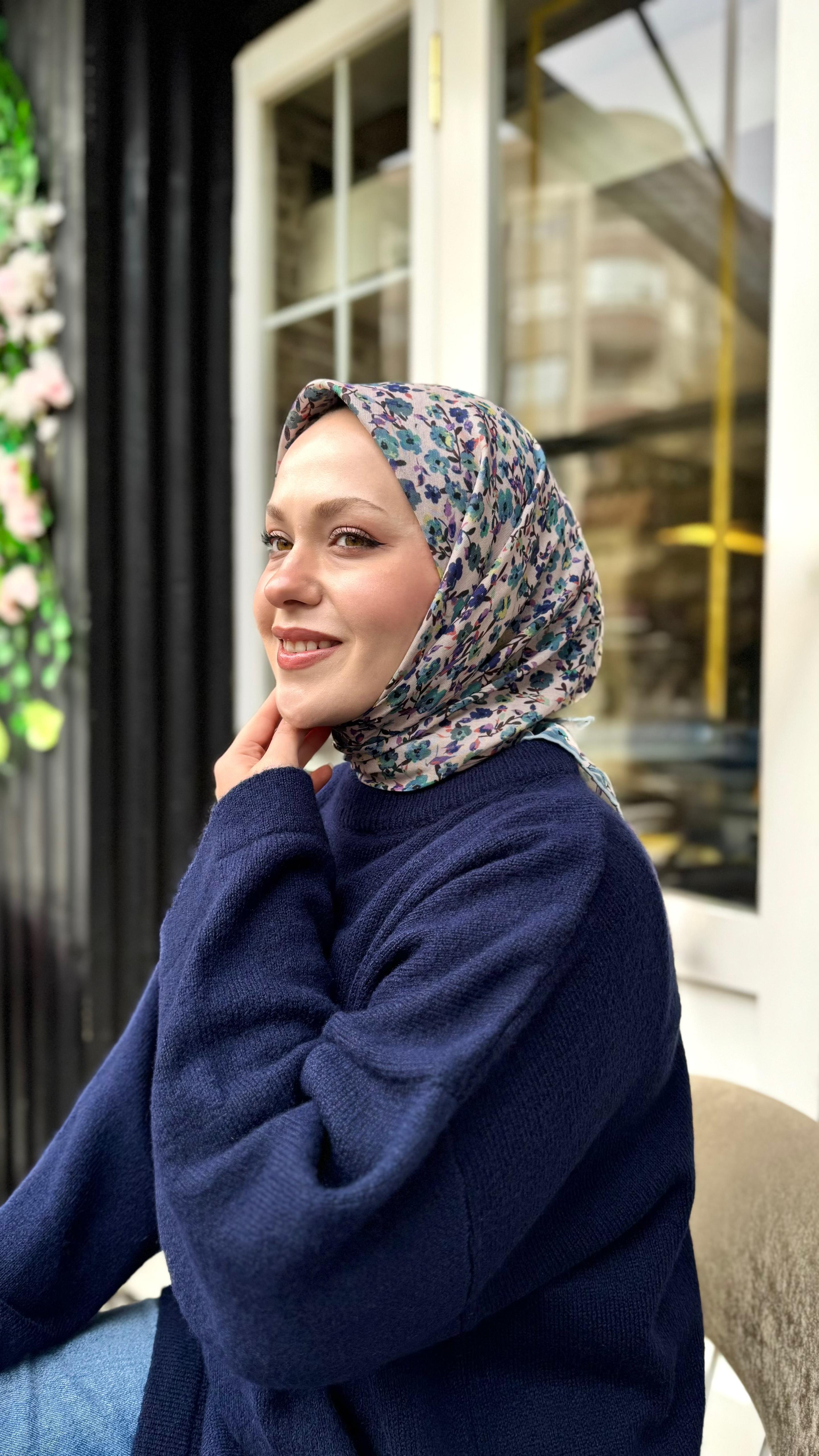Locella Soft Pamuk Eşarp Turkuaz