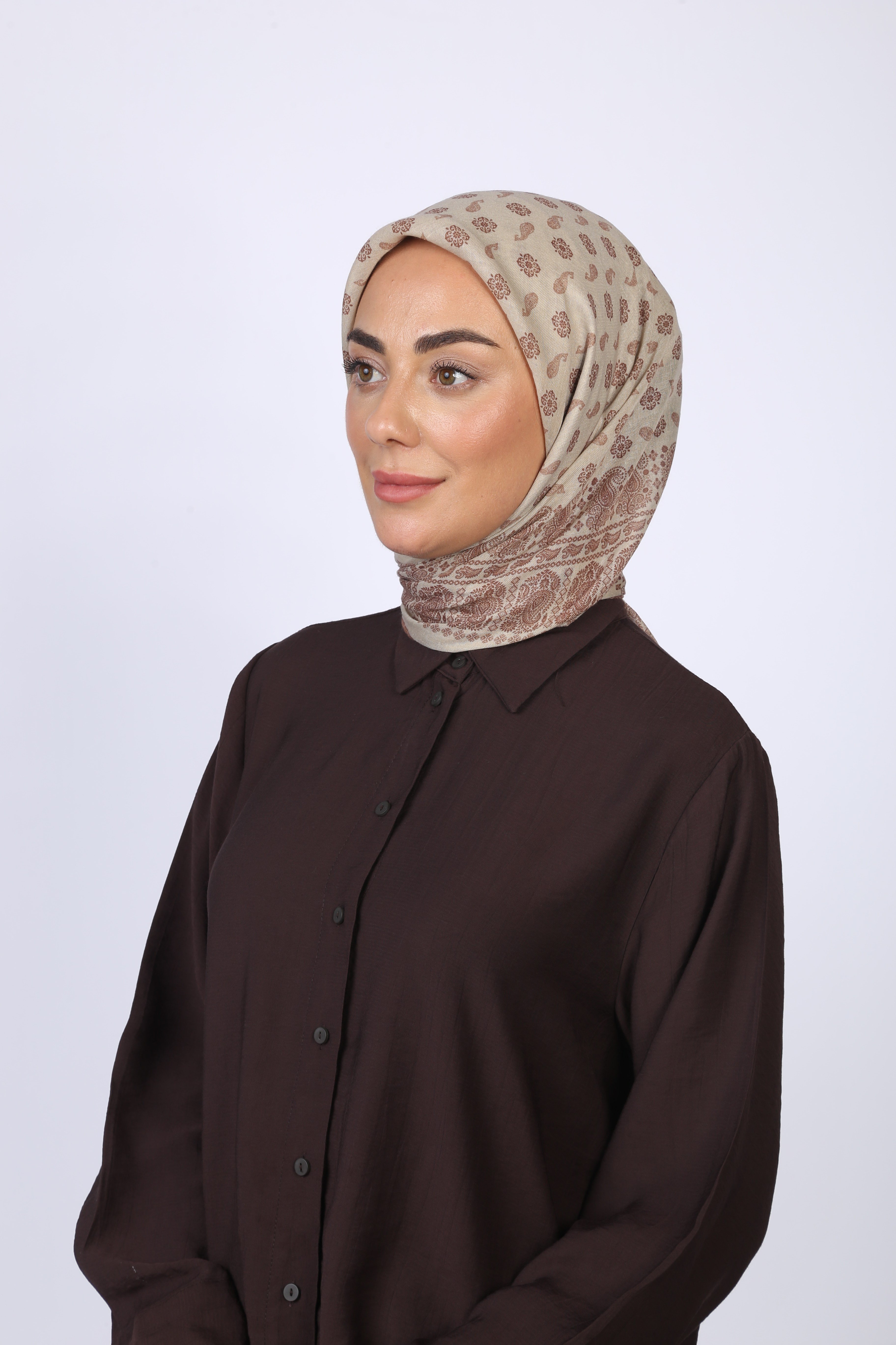 Locella Soft Pamuk Eşarp Vizon