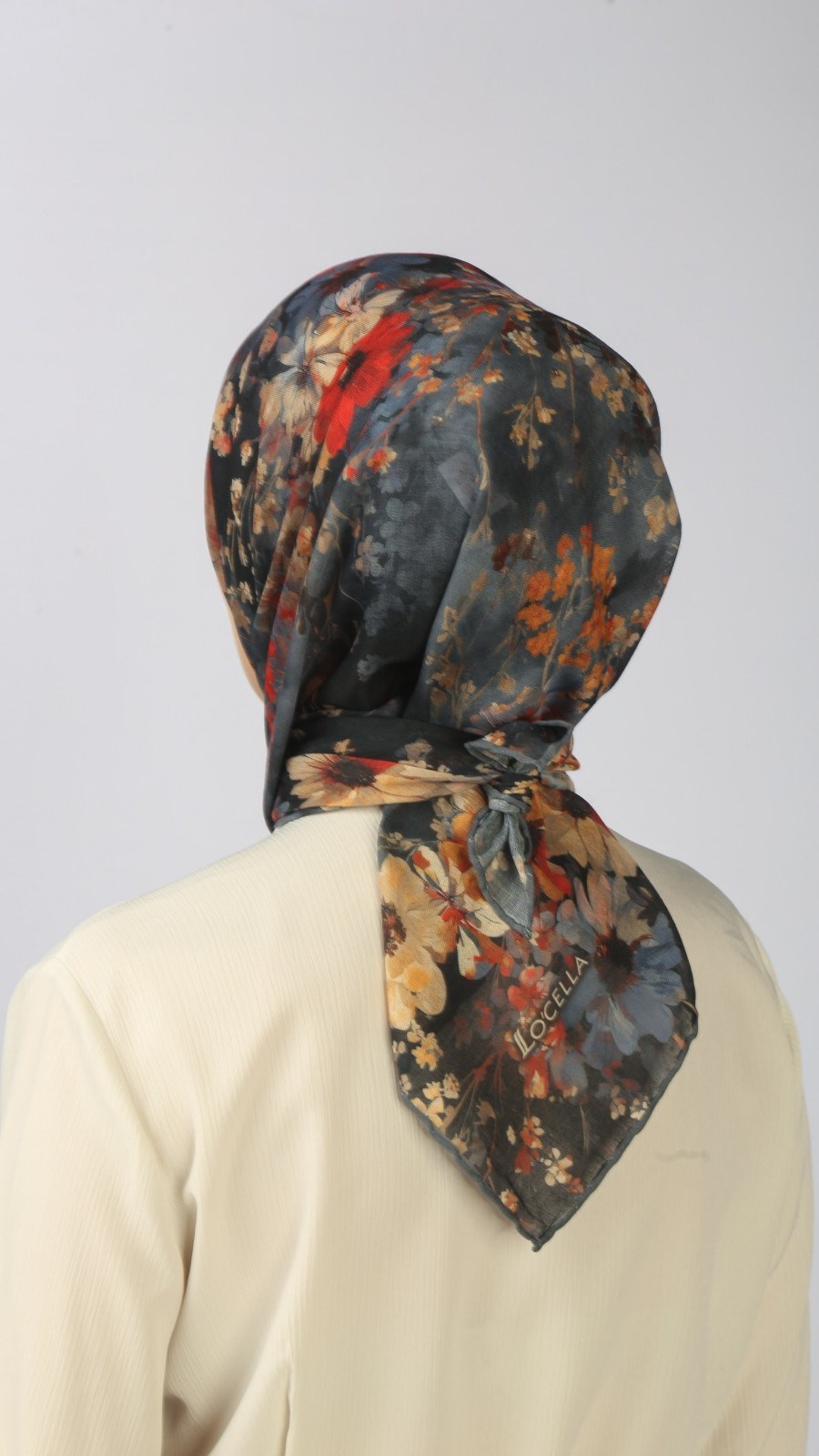 Locella Soft Pamuk Eşarp Lacivert