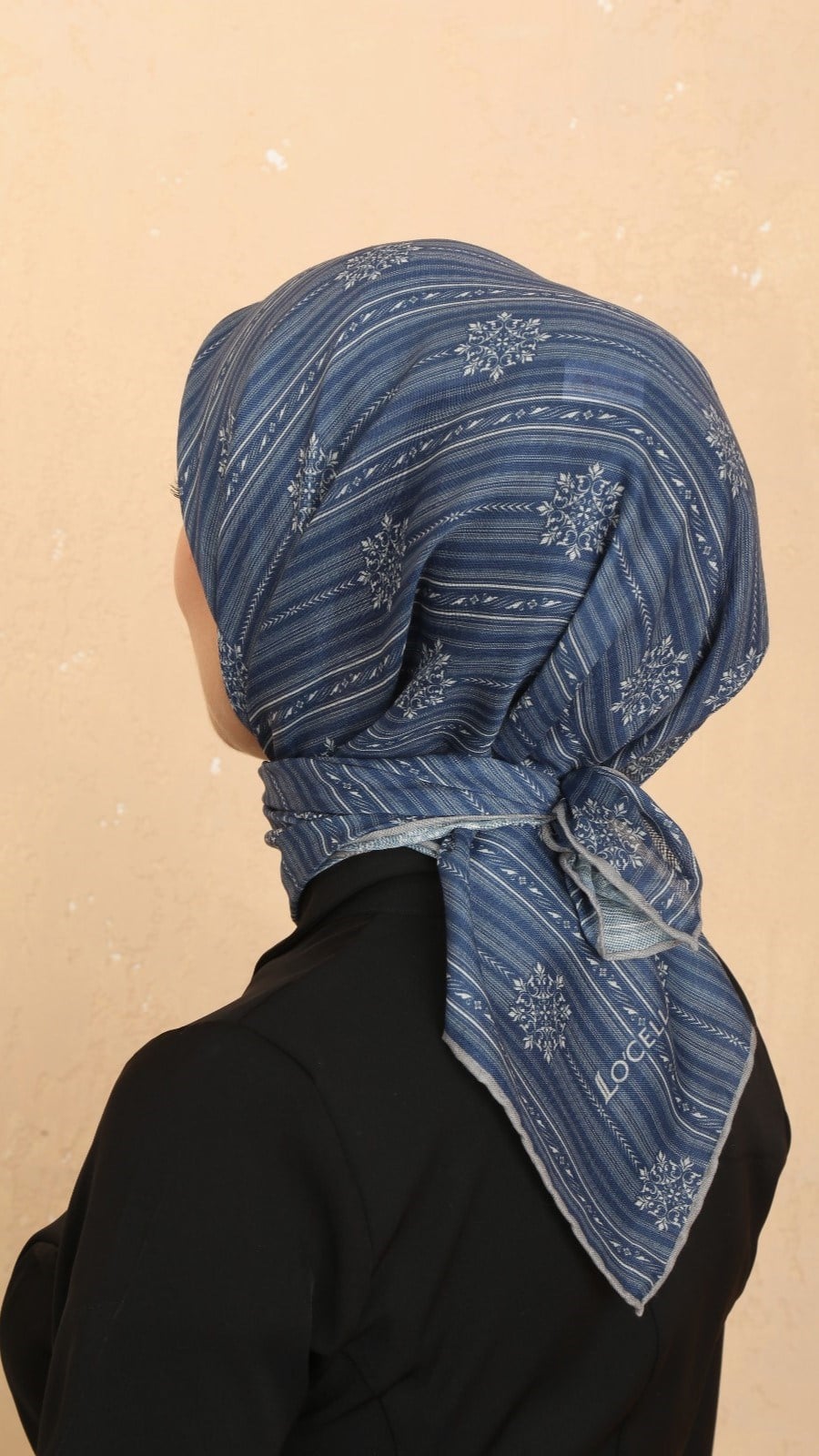 Locella Soft Pamuk Eşarp Mavi