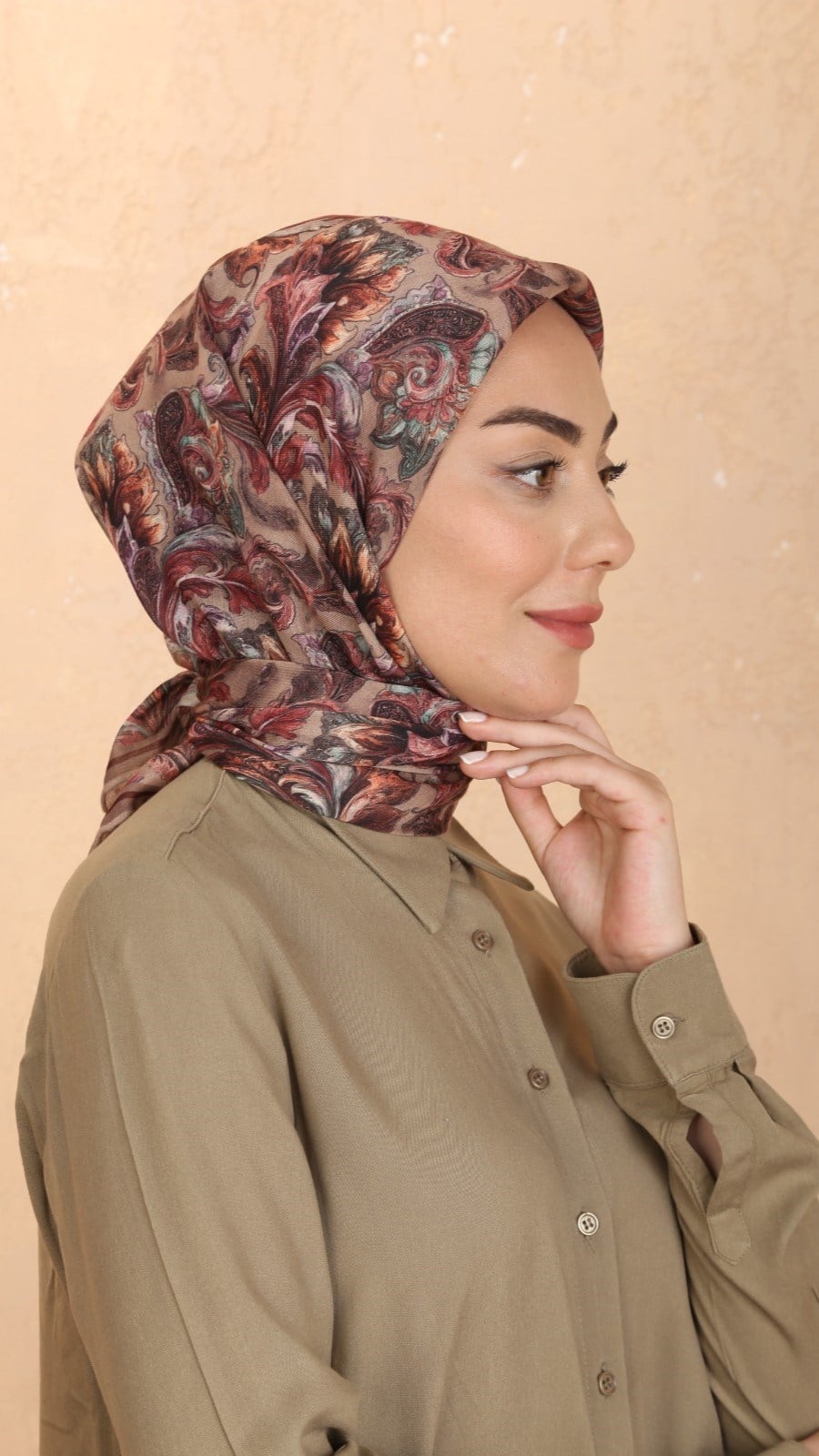 Locella Soft Pamuk Eşarp Vizon