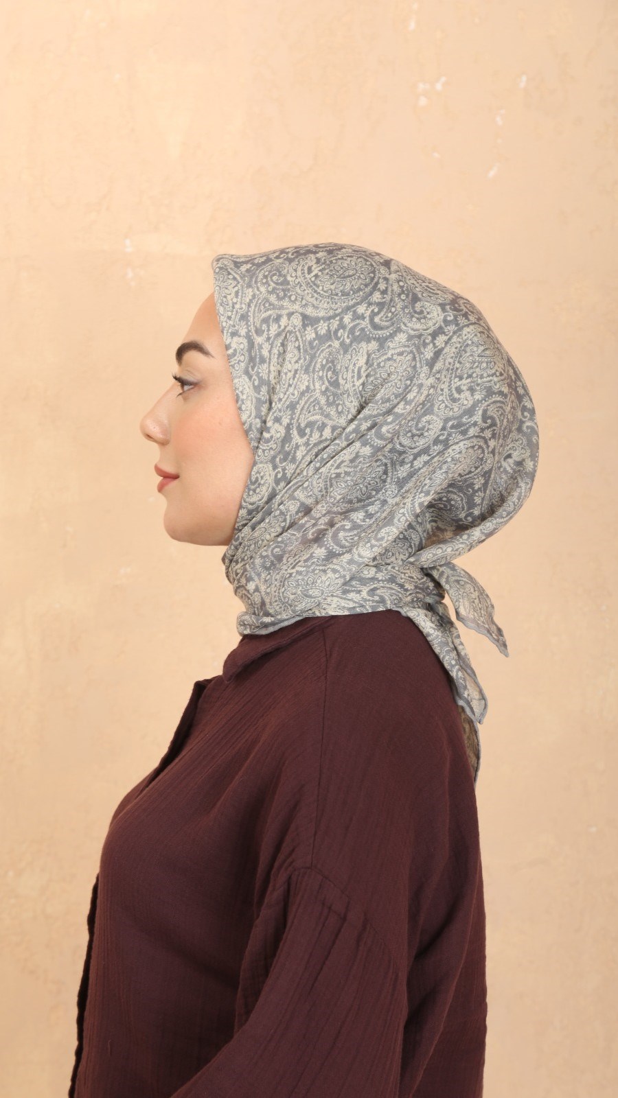 Locella Soft Pamuk Eşarp Gri
