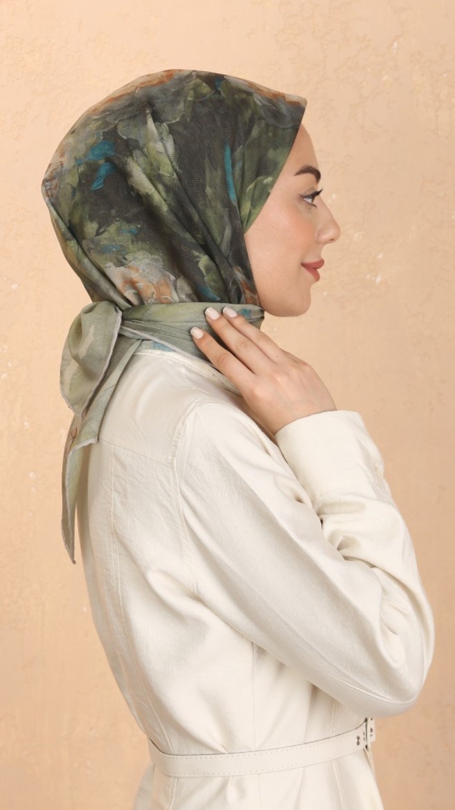 Locella Soft Pamuk Eşarp Yeşil