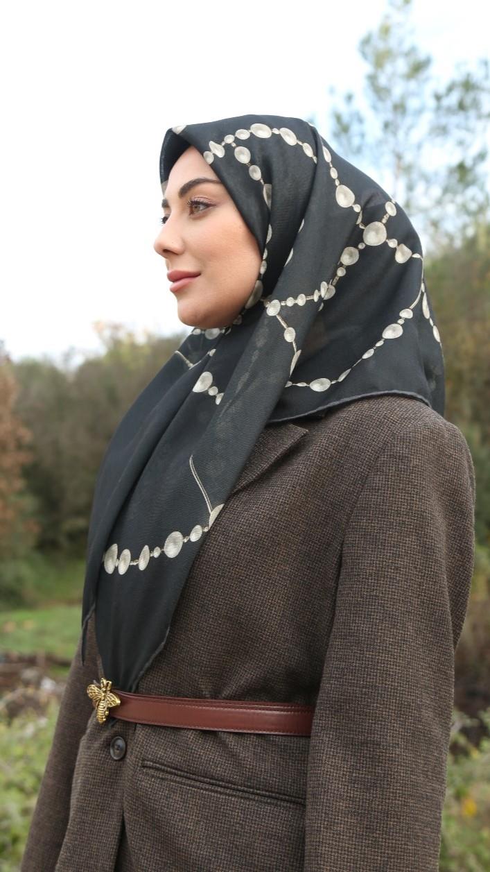 Locella Soft Pamuk Eşarp Siyah