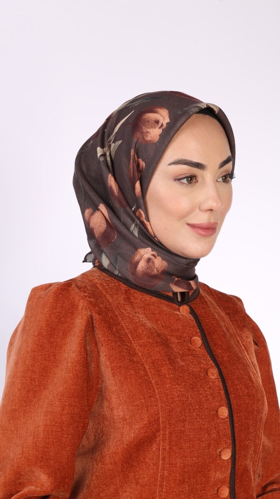 Locella Soft Pamuk Eşarp Kahve