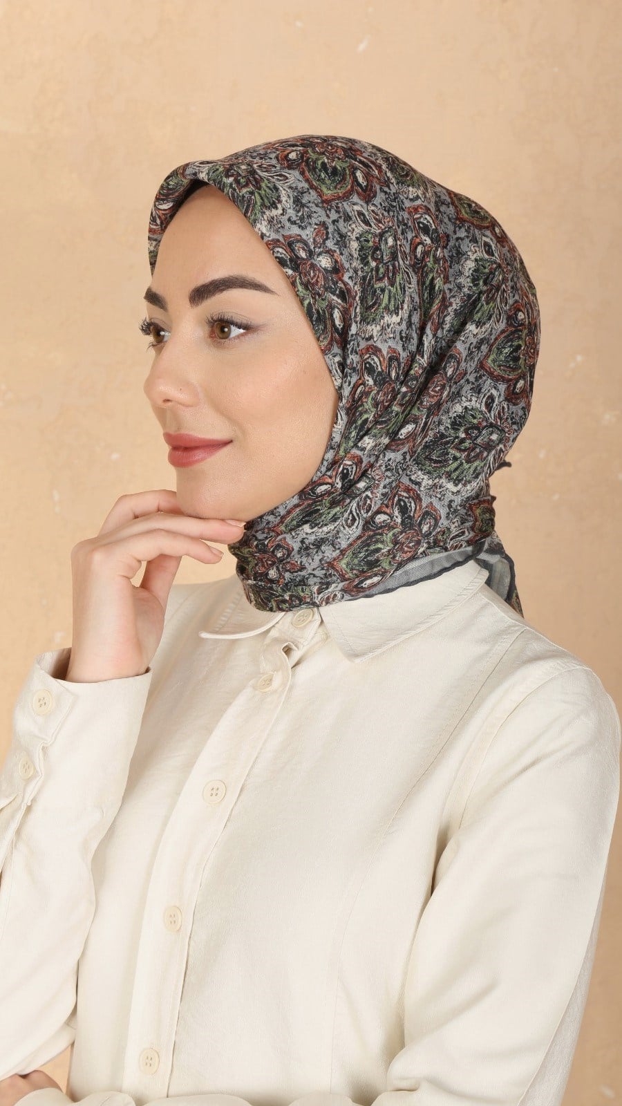 Locella Soft Pamuk Eşarp Gri