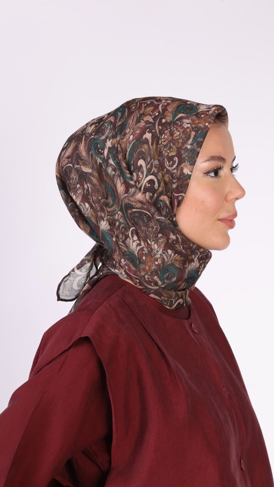 Locella Soft Pamuk Eşarp Bordo