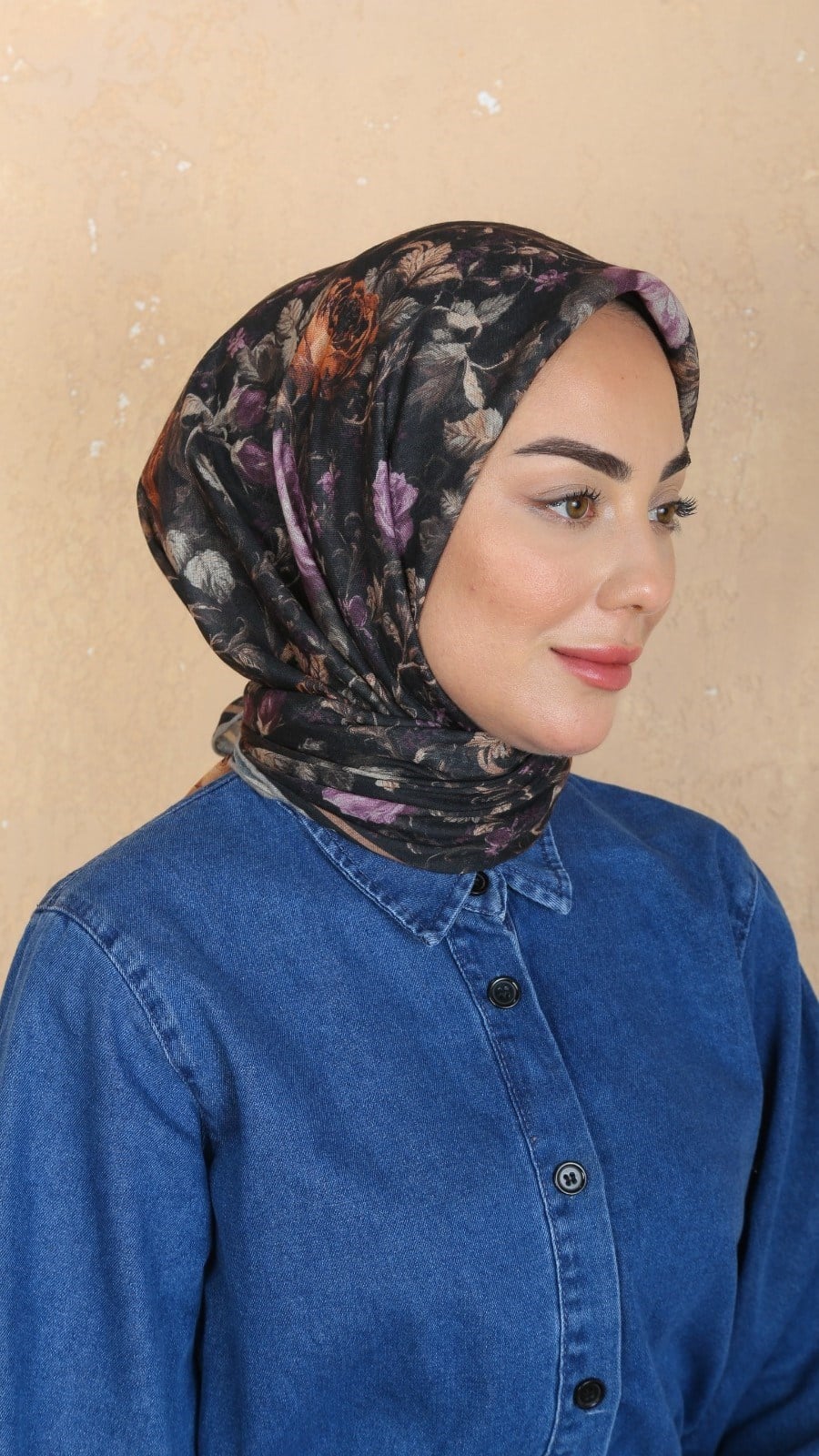 Locella Soft Pamuk Eşarp Siyah