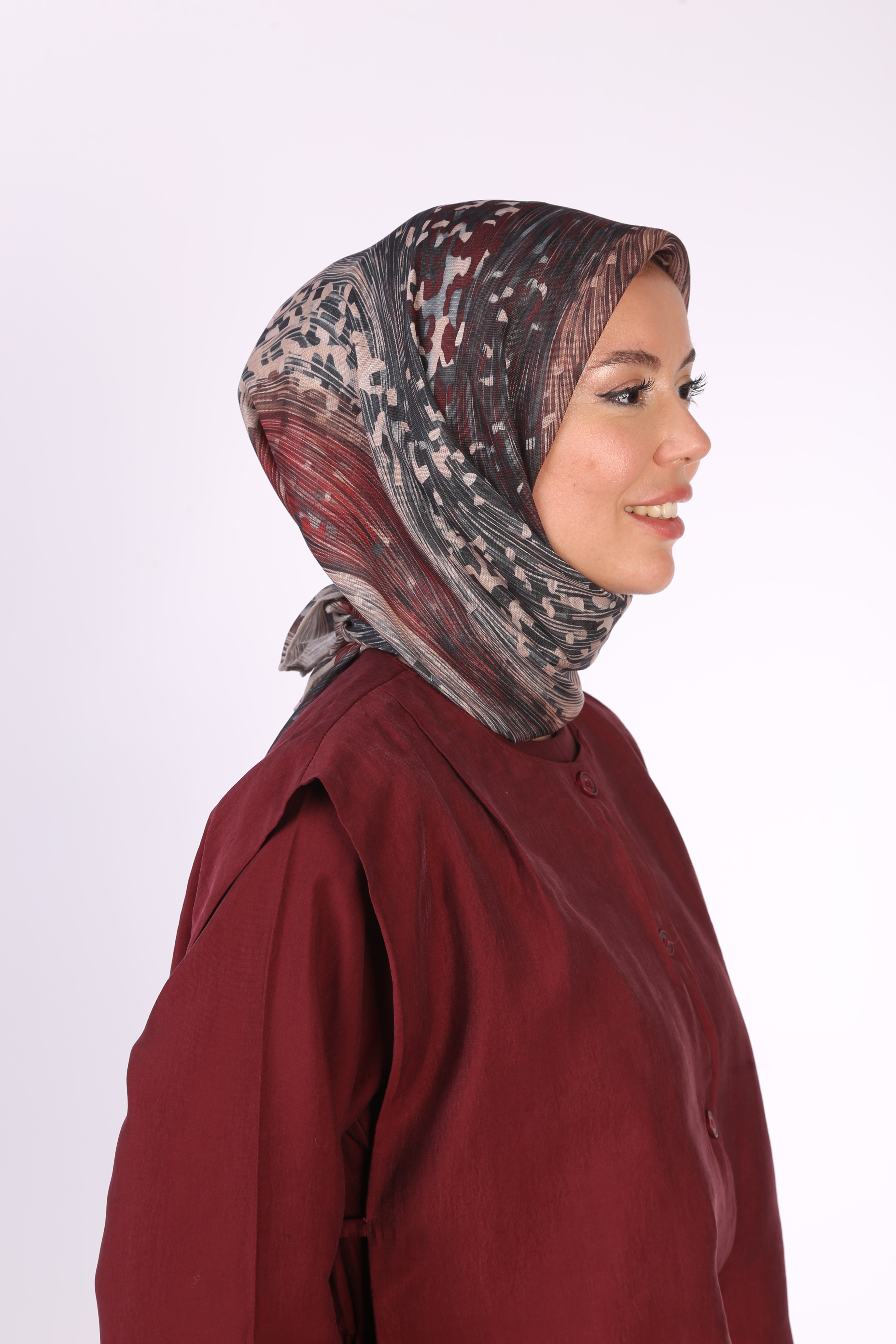 Locella Soft Pamuk Eşarp Bordo