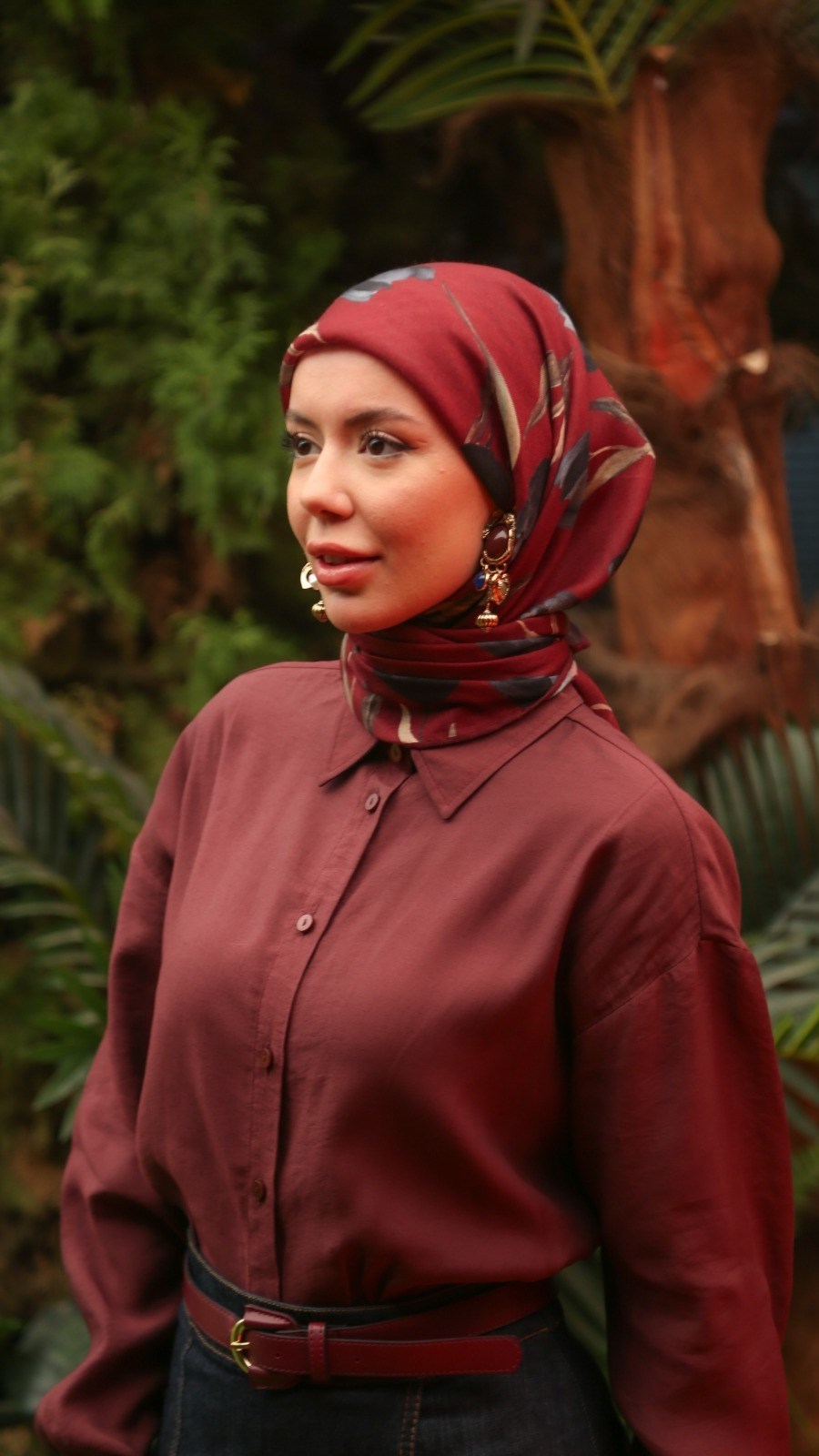 Locella Soft Pamuk Eşarp Bordo