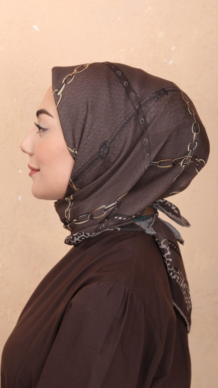 Locella Soft Pamuk Eşarp Kahve