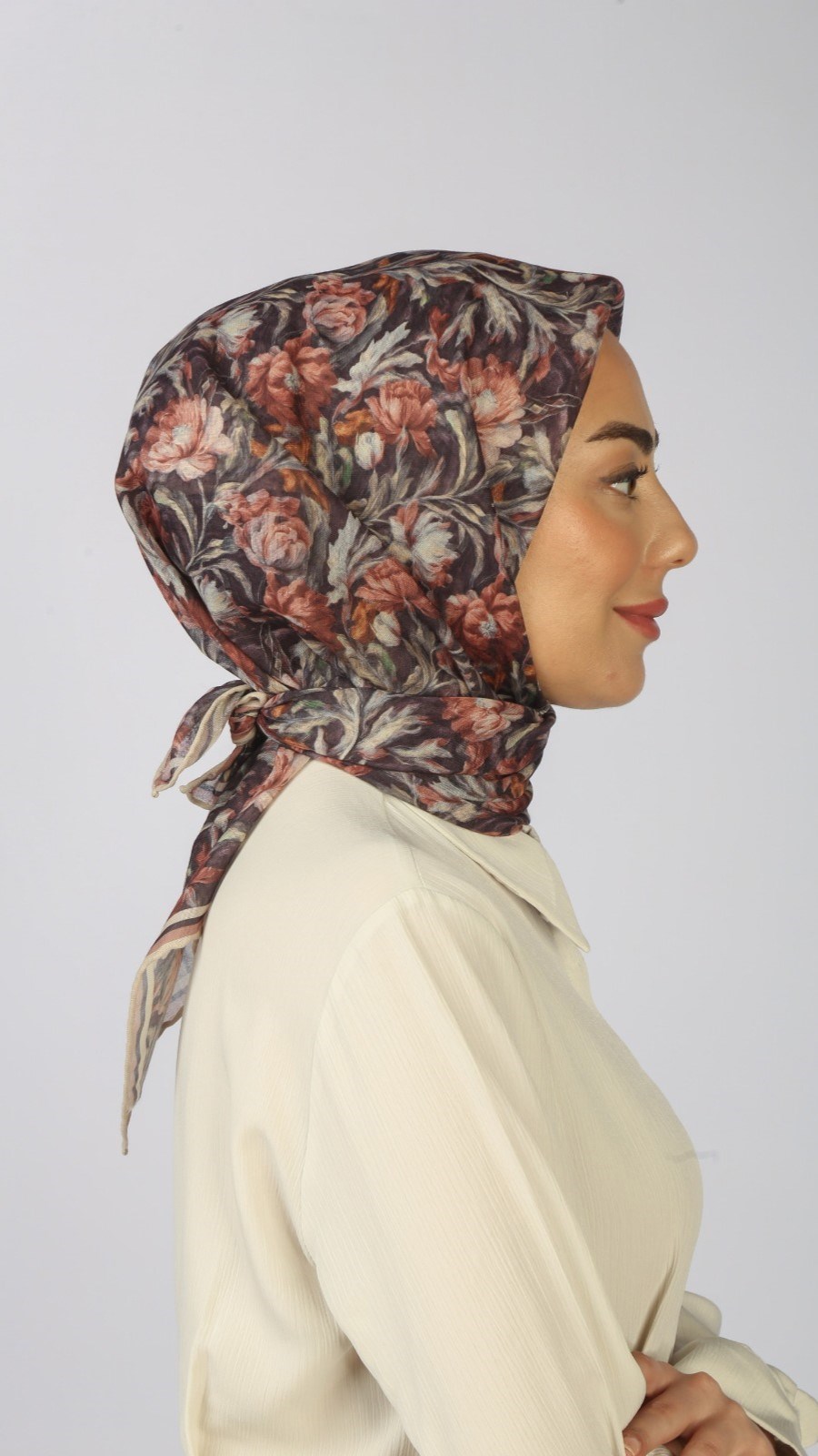 Locella Soft Pamuk Eşarp Koyu Mürdüm