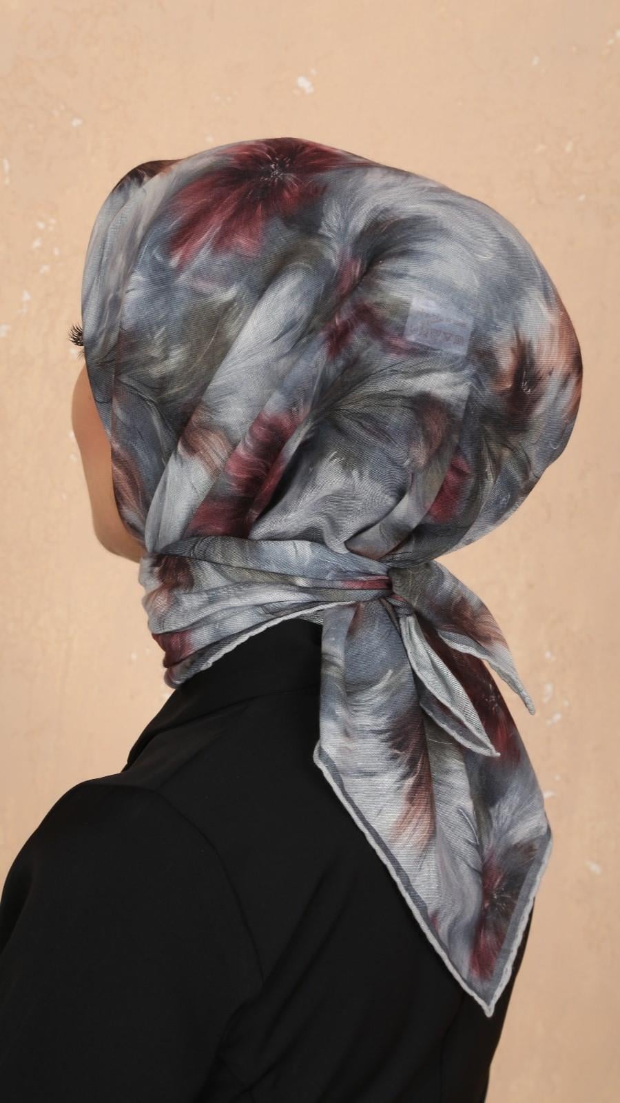 Locella Soft Pamuk Eşarp Gri-8