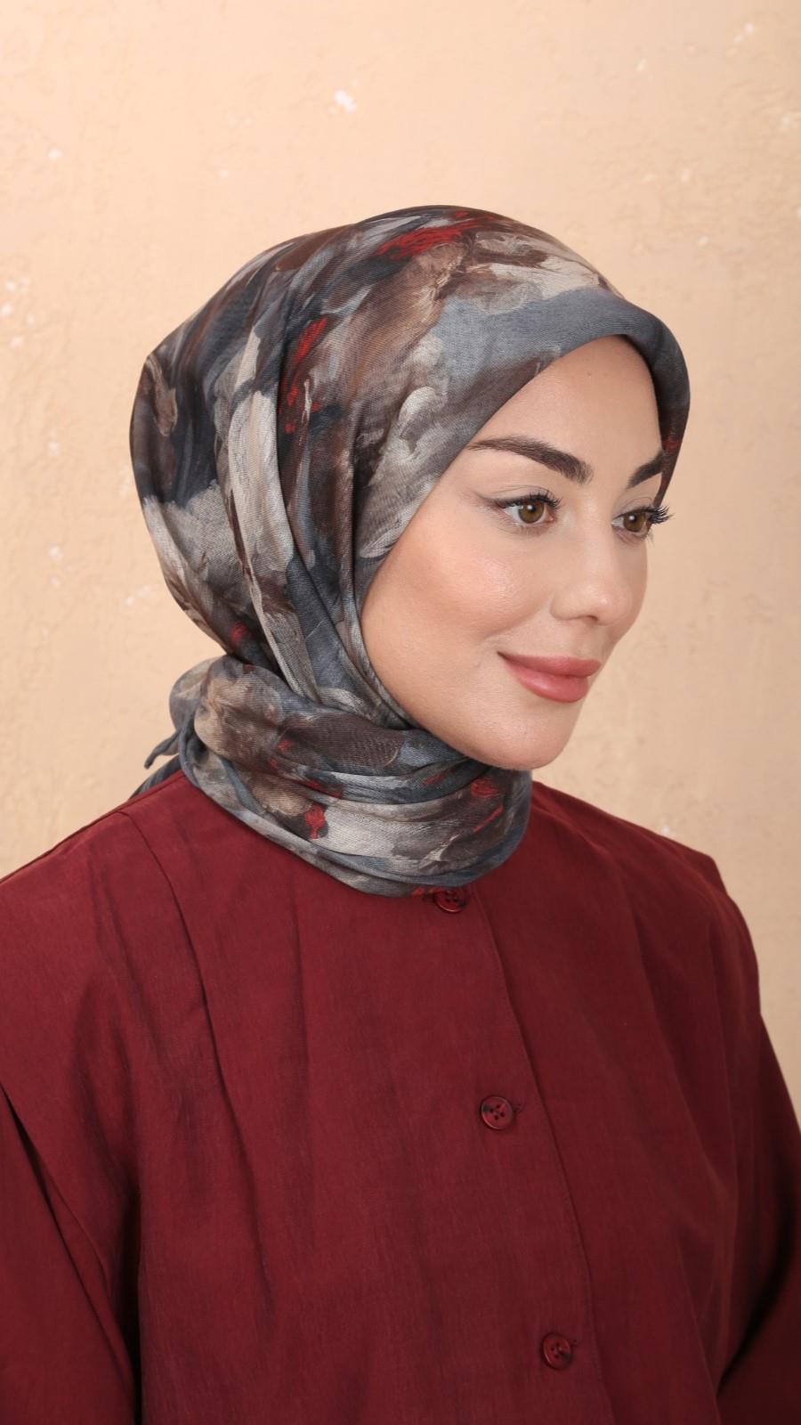 Locella Soft Pamuk Eşarp Gri