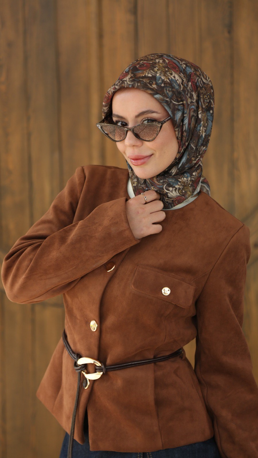 Locella Soft Pamuk Eşarp Küllü Kahve