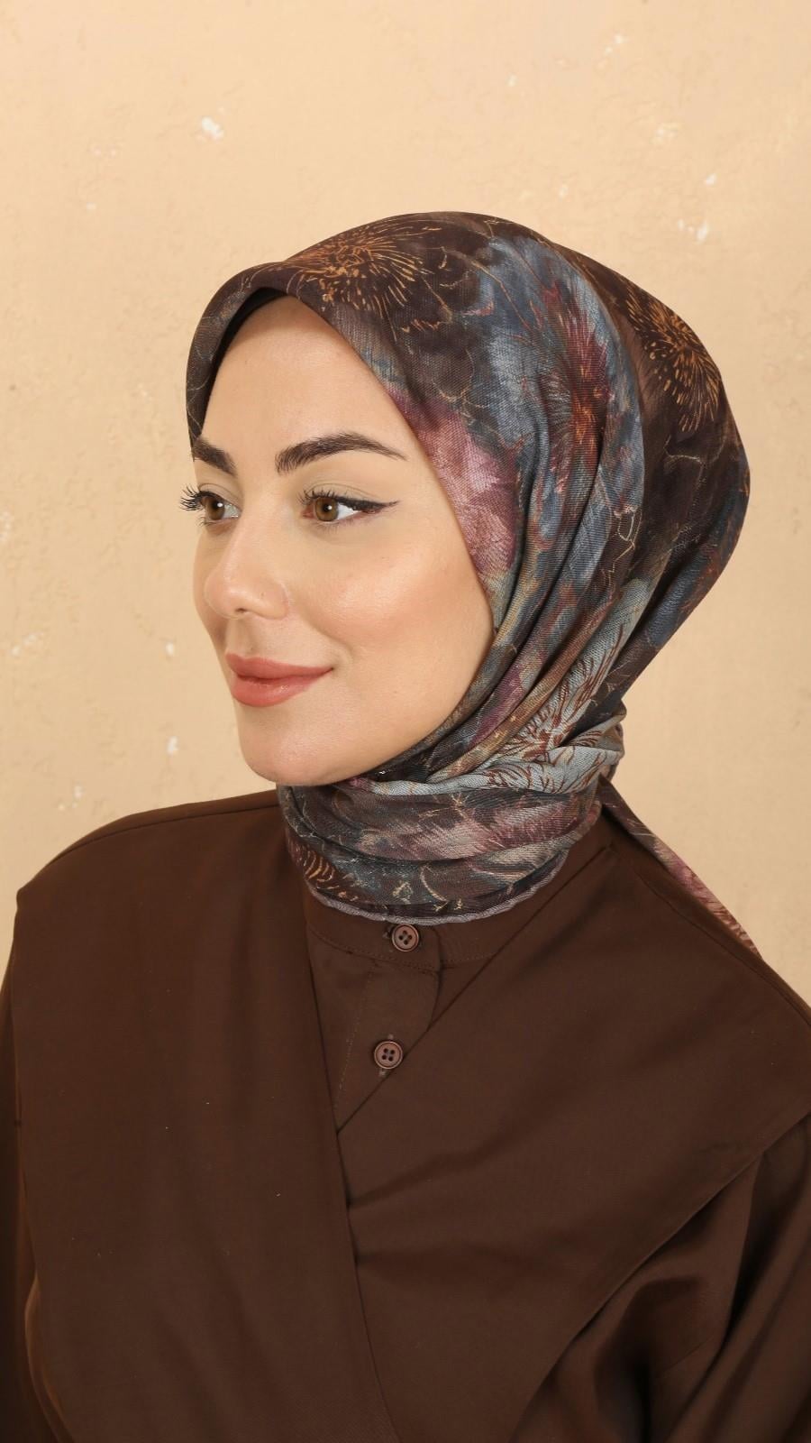 Locella Soft Pamuk Eşarp Kahve