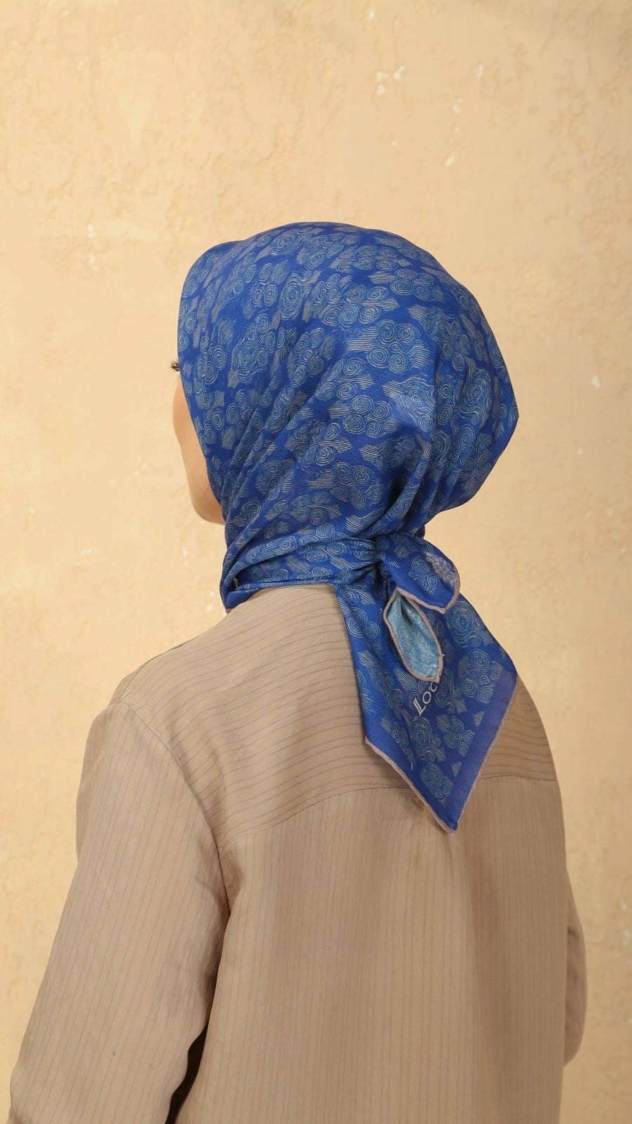 Locella Soft Pamuk Eşarp Saks Mavisi
