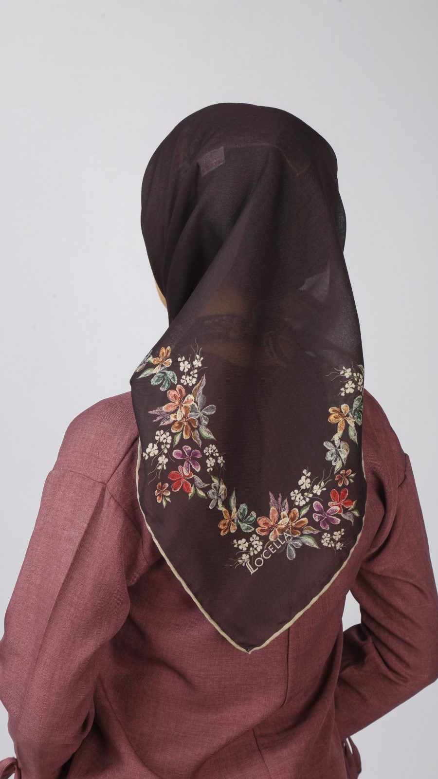 Locella Soft Pamuk Eşarp Koyu Mürdüm