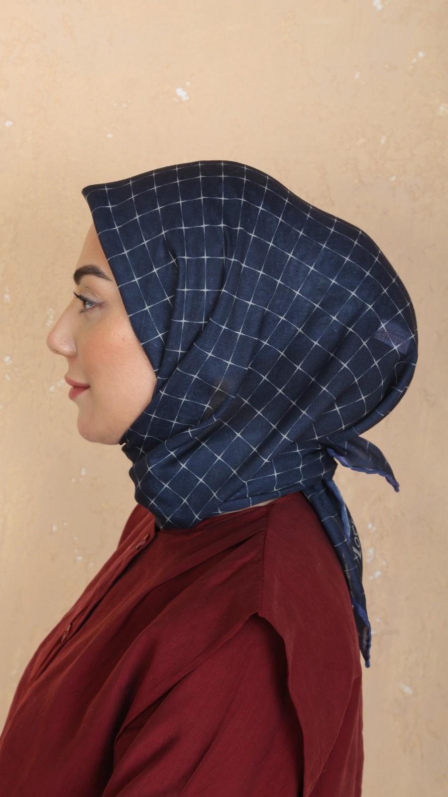 Locella Soft Pamuk Eşarp Lacivert