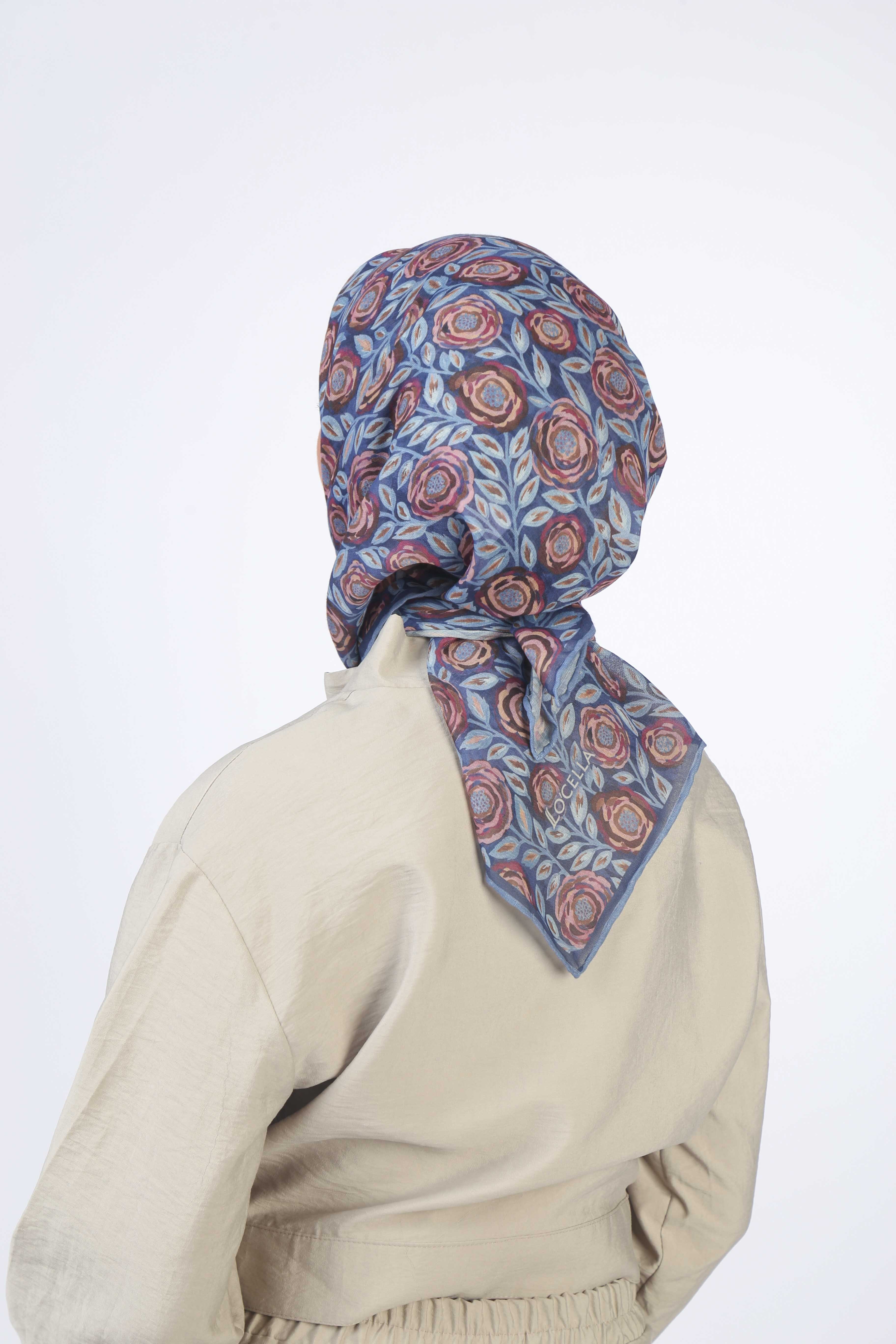 Locella Soft Pamuk Eşarp Saks