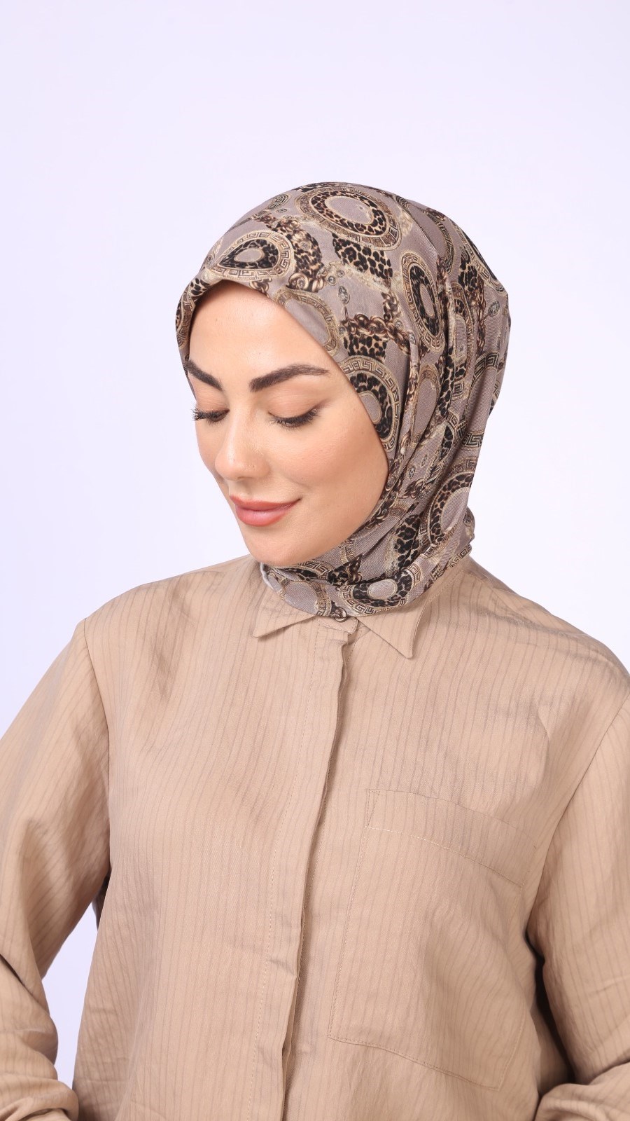 Locella Soft Pamuk Eşarp Vizon