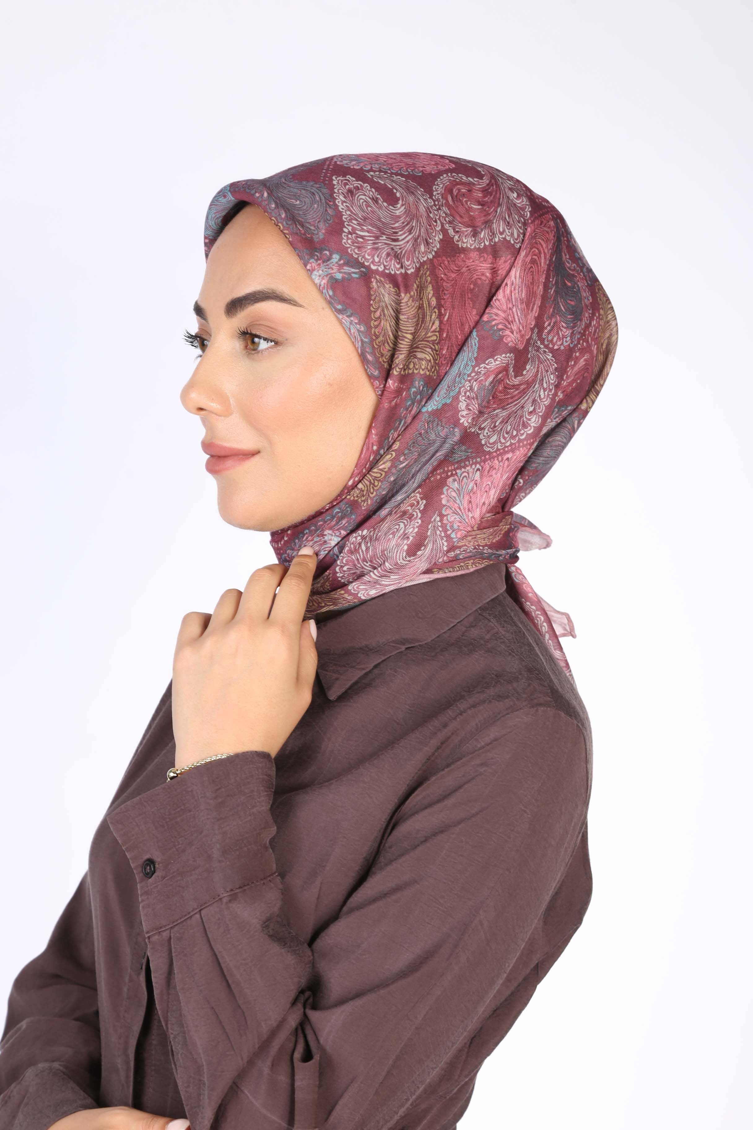 Locella Soft Pamuk Eşarp-Bordo