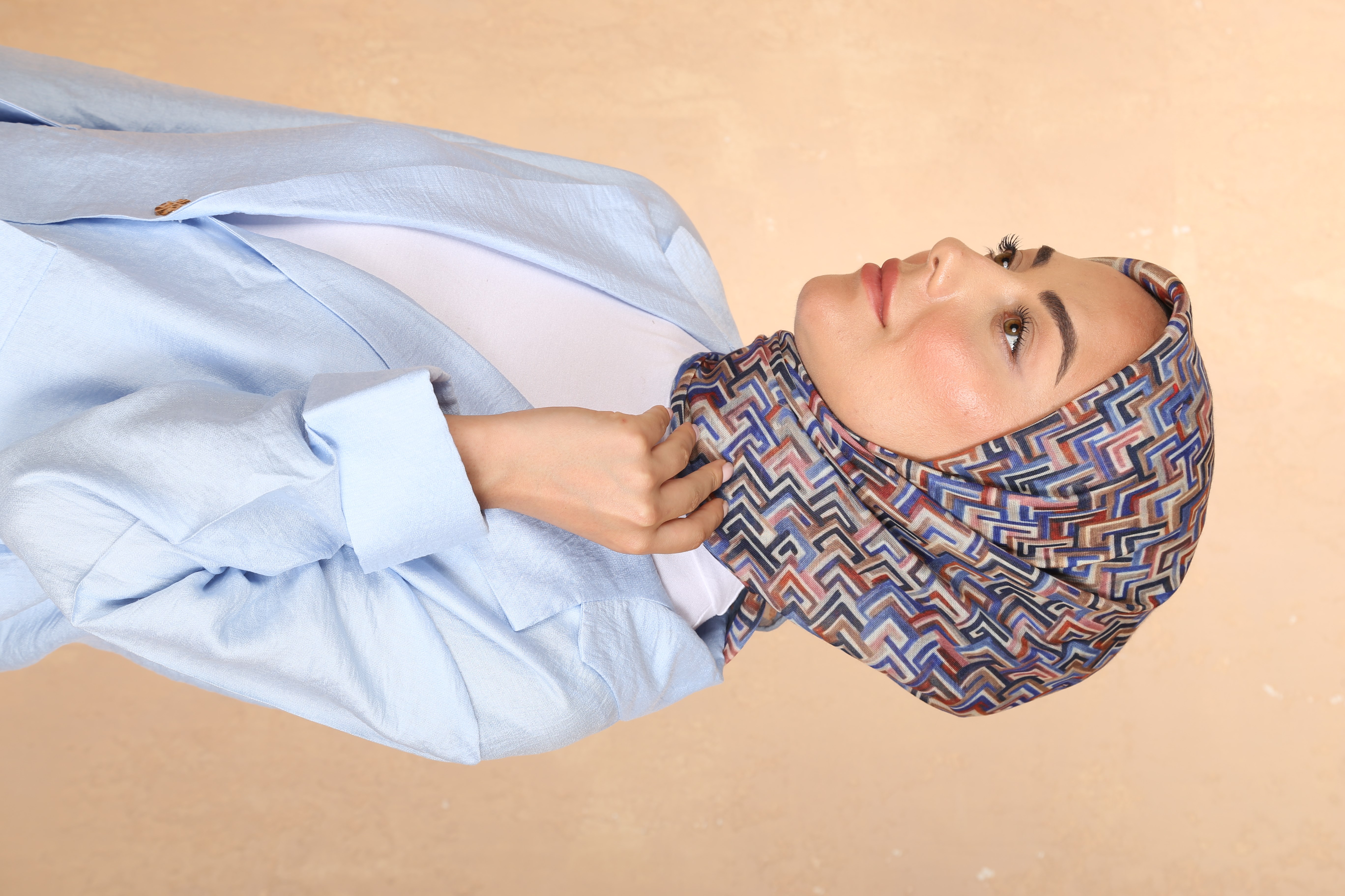 Locella Soft Pamuk Eşarp Saks