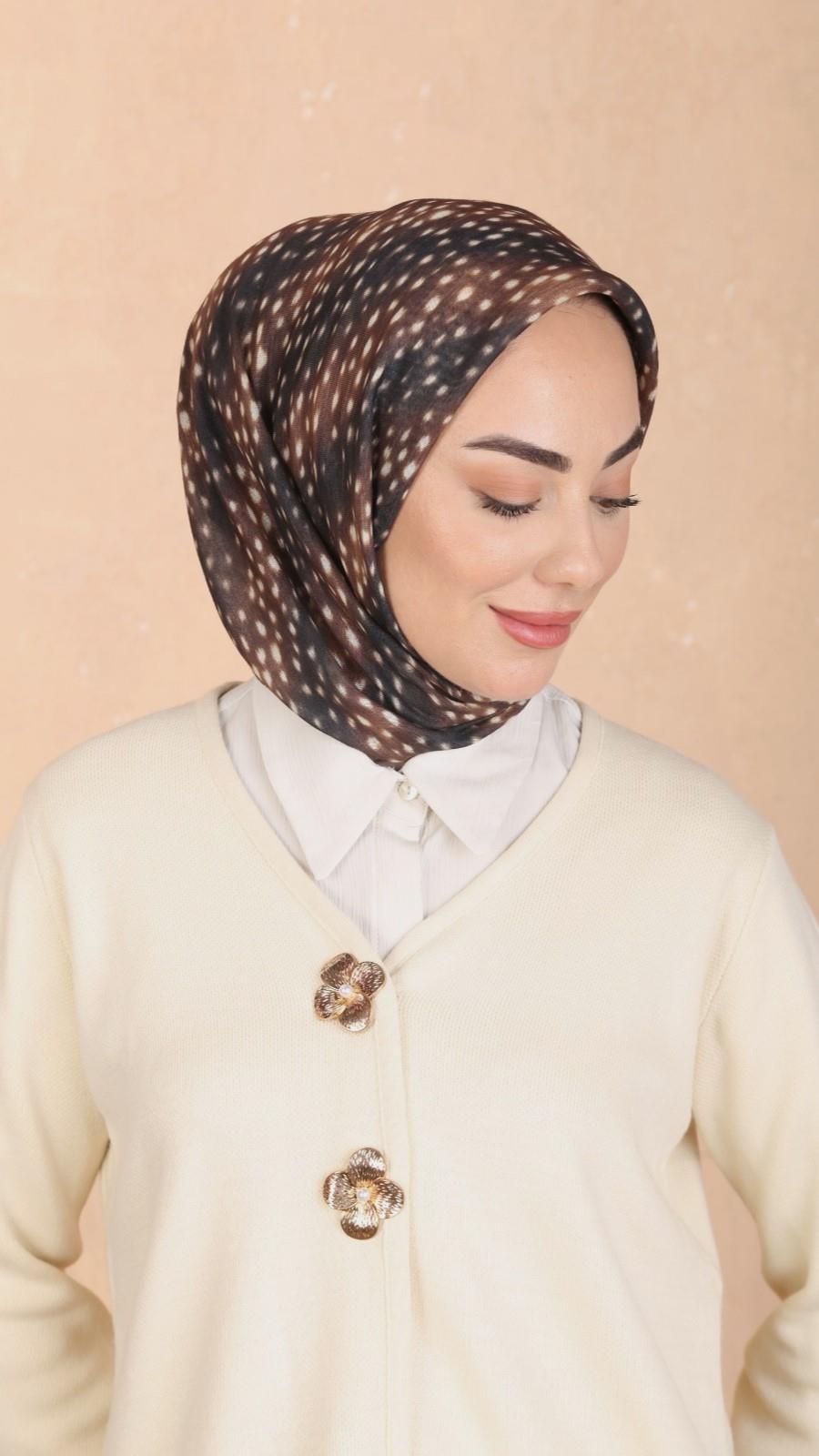 Locella Soft Pamuk Eşarp Ceylan Desen
