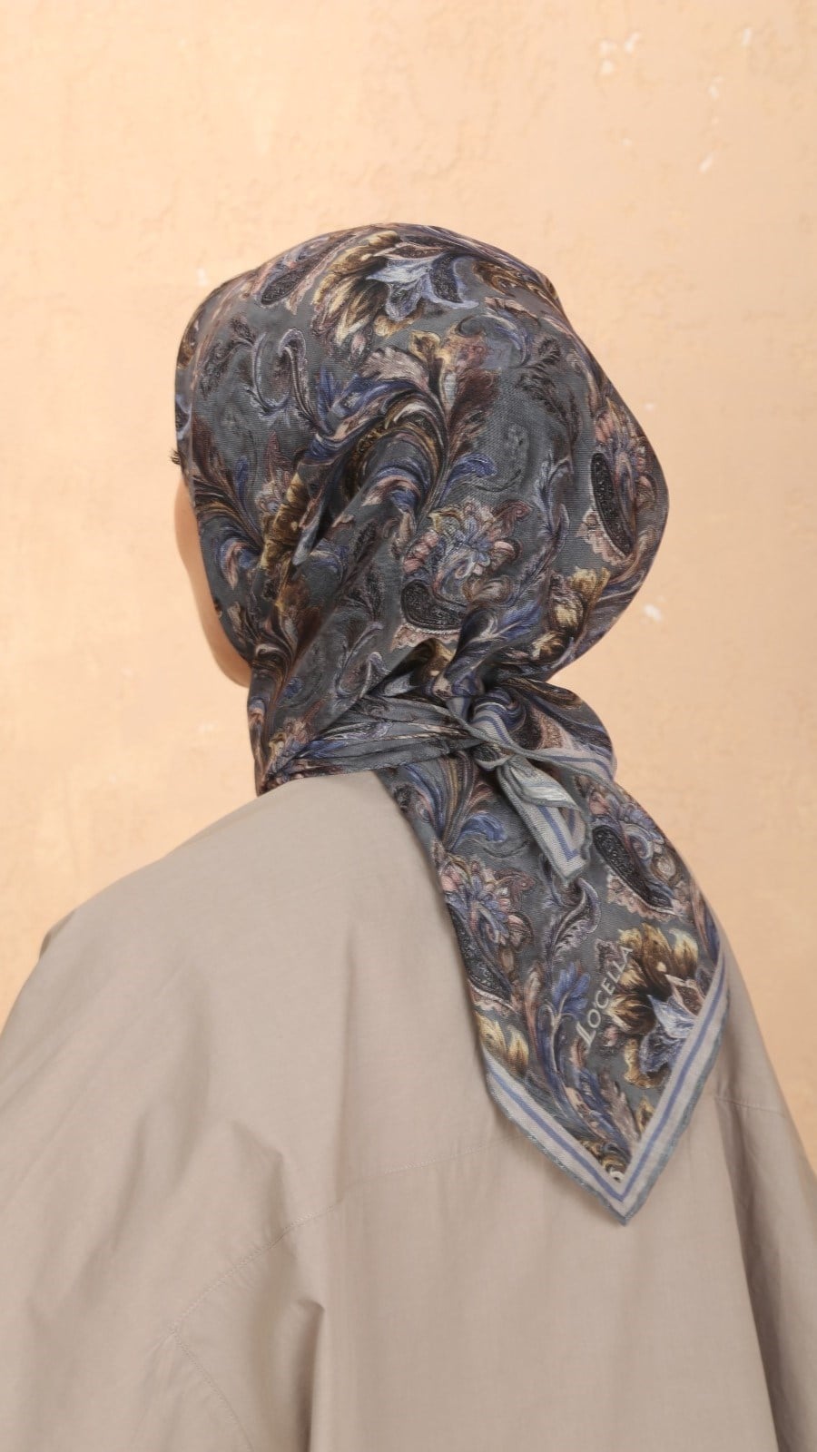 Locella Soft Pamuk Eşarp Gri