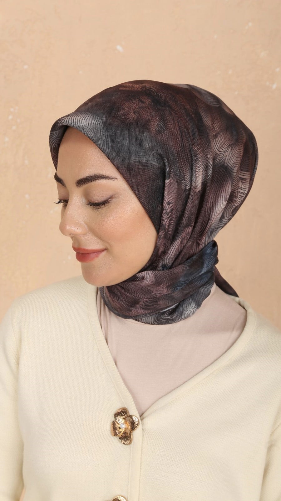 Locella Soft Pamuk Eşarp Gri