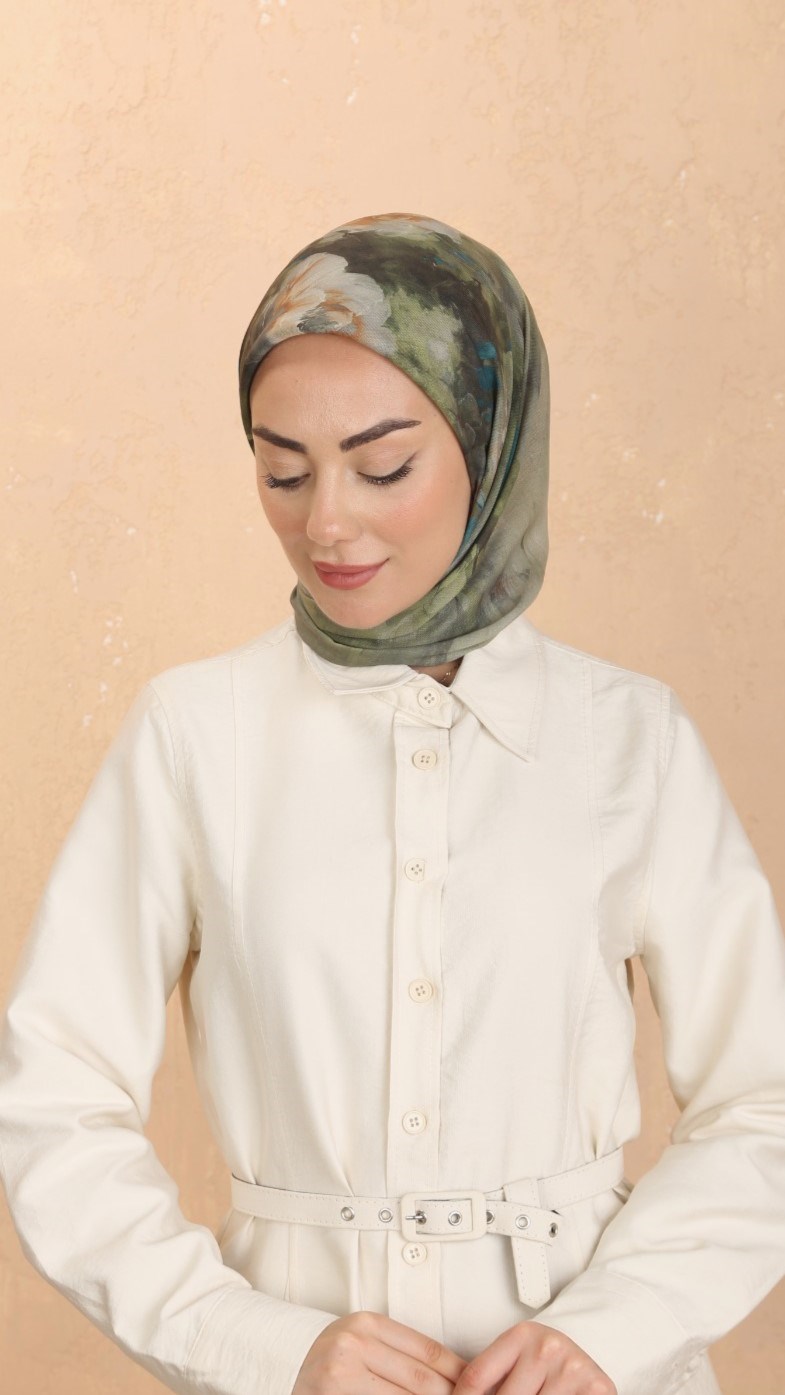 Locella Soft Pamuk Eşarp Yeşil