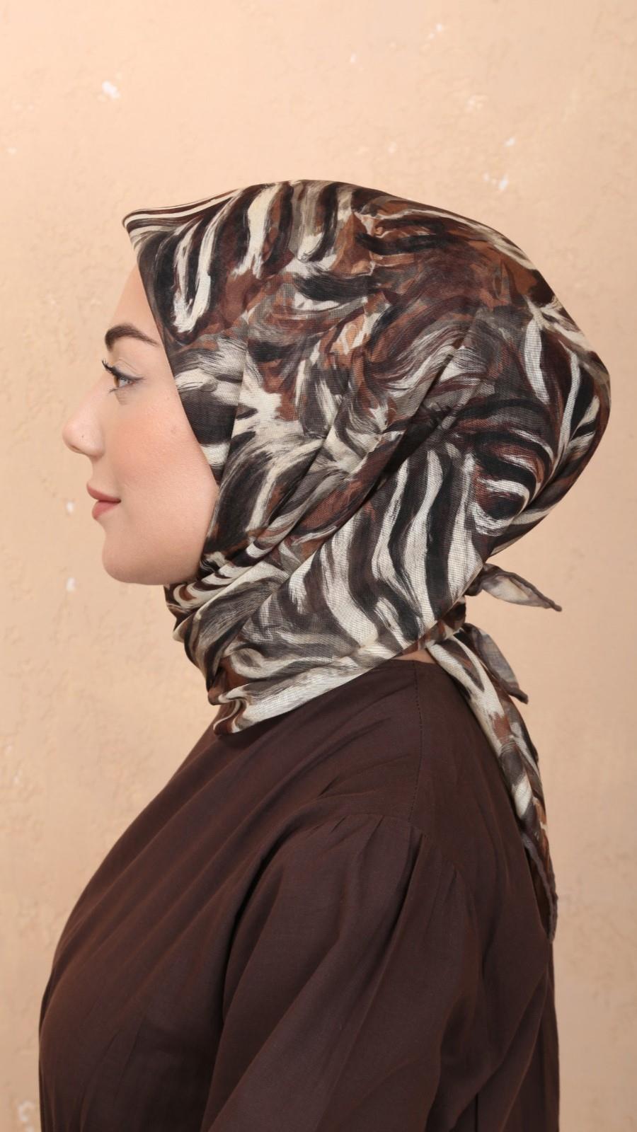 Locella Soft Pamuk Eşarp Kahve