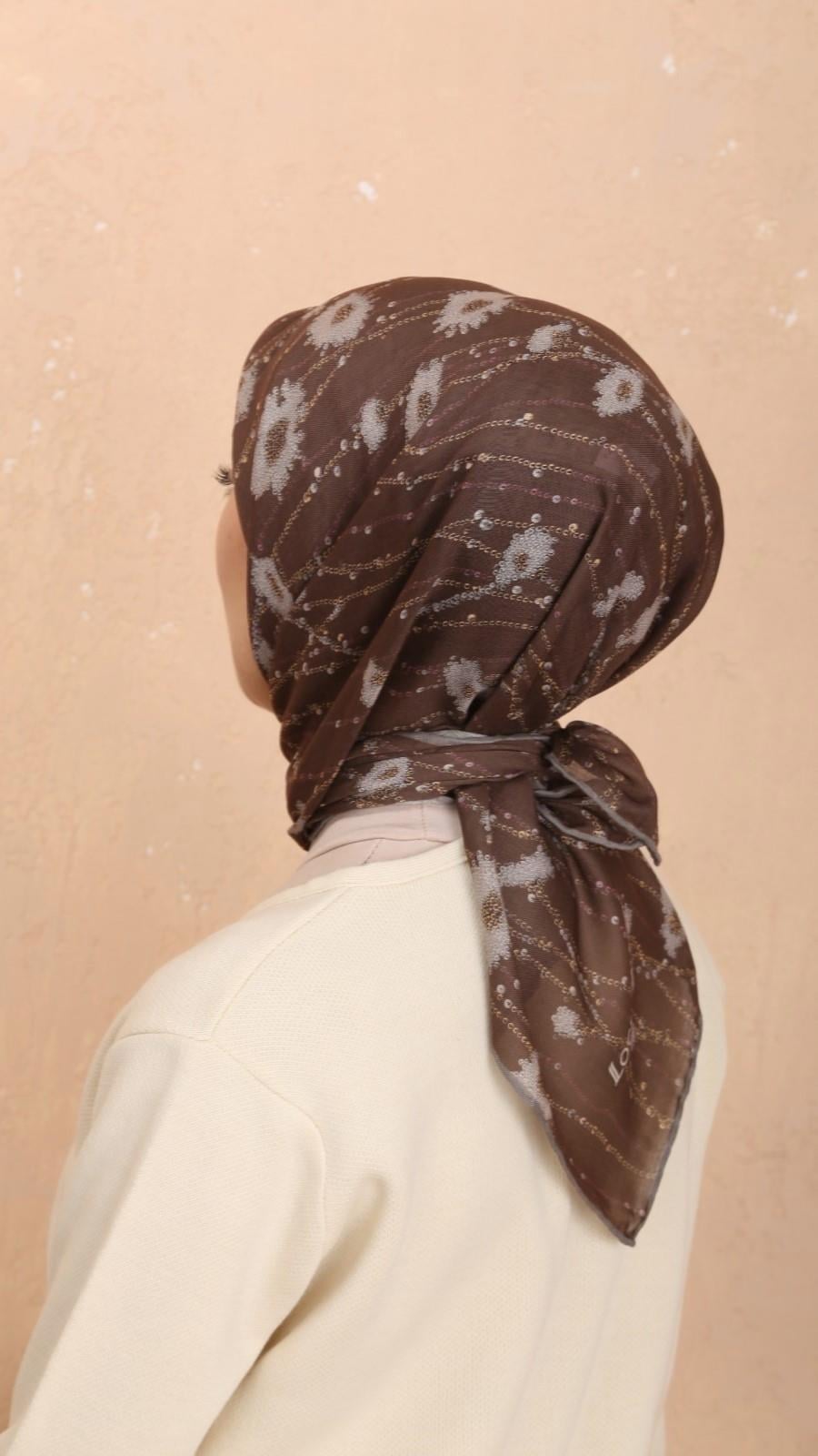 Locella Soft Pamuk Eşarp Kahve