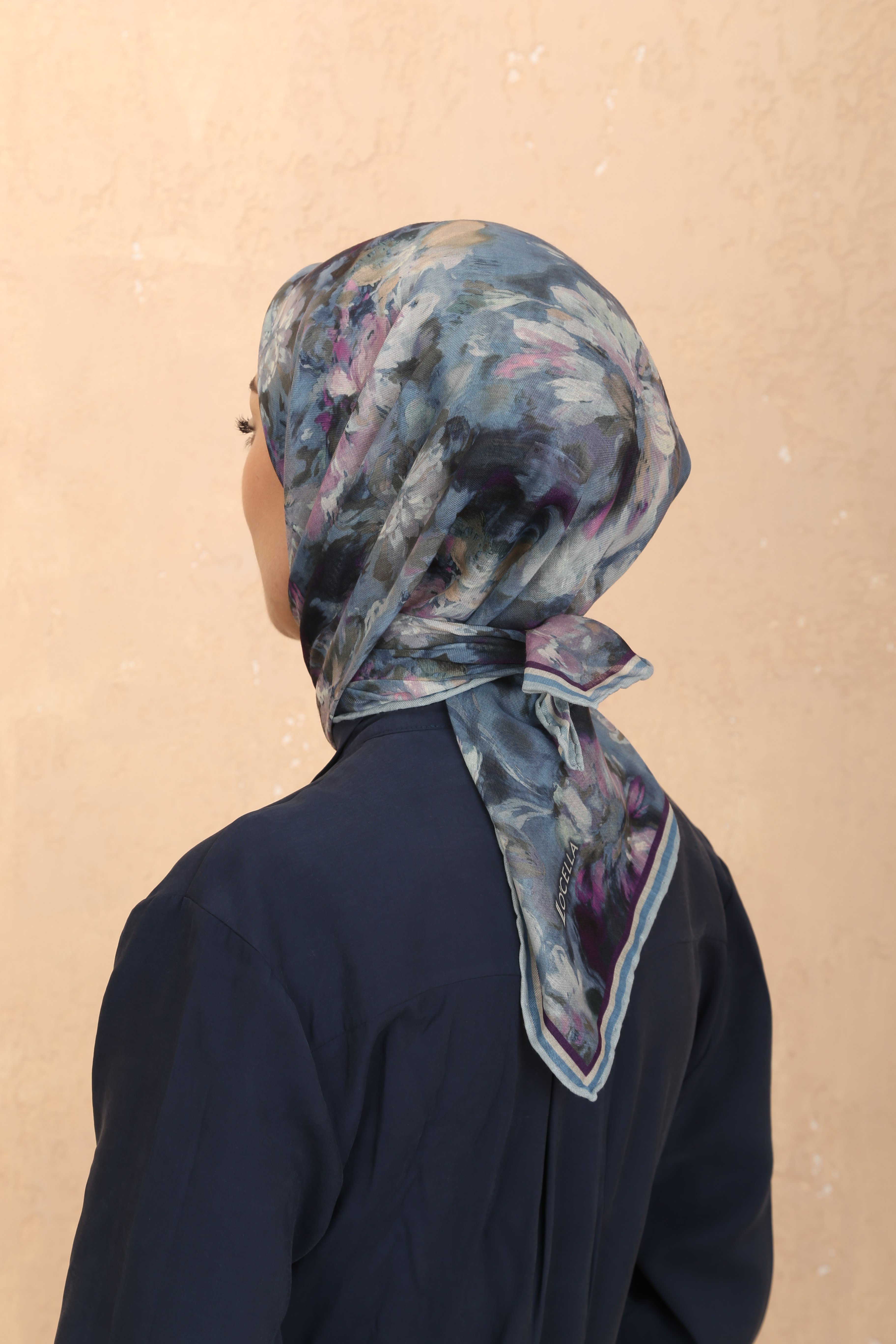 Locella Soft Pamuk Eşarp-Mavi