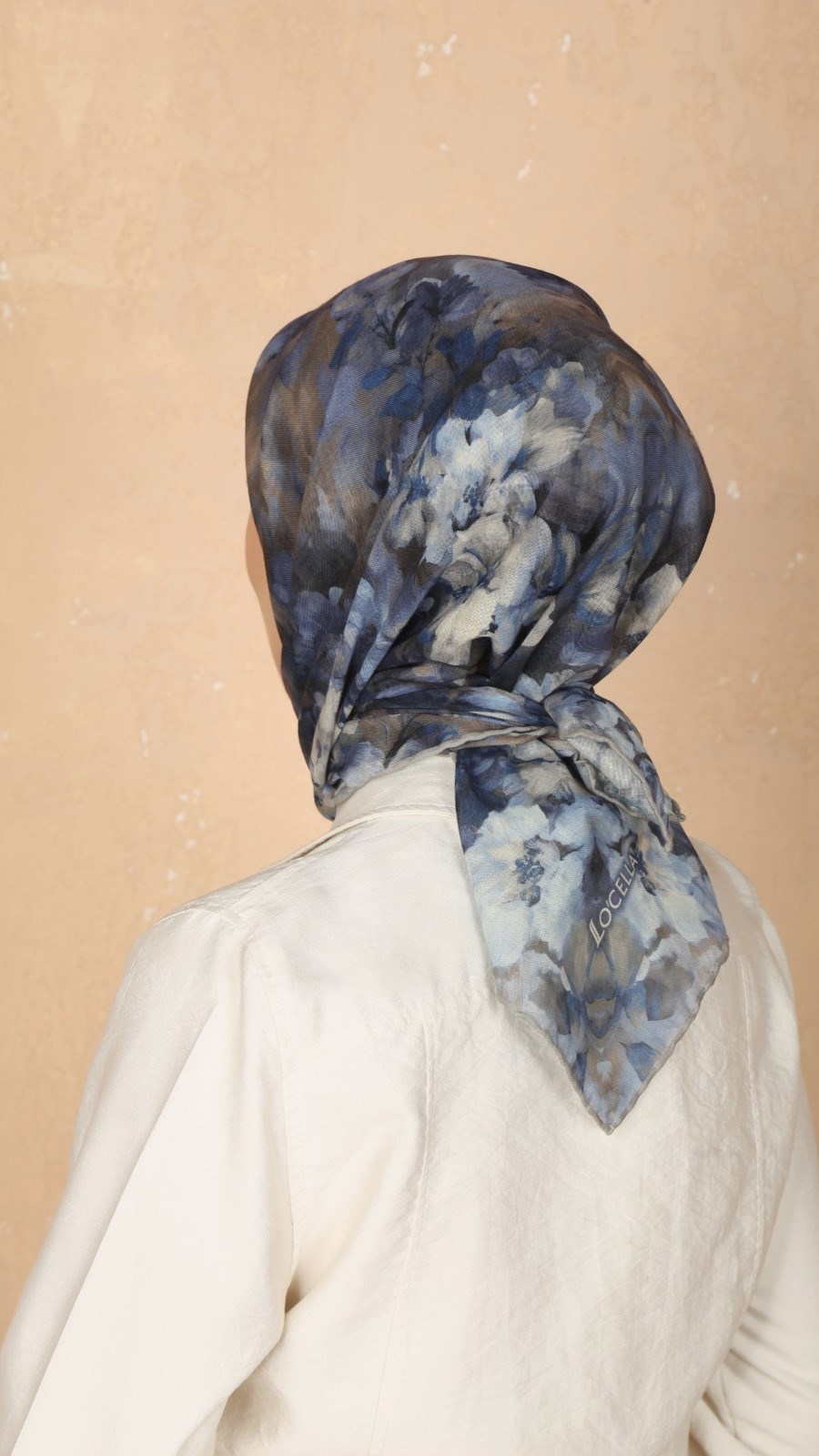 Locella Soft Pamuk Eşarp Lacivert