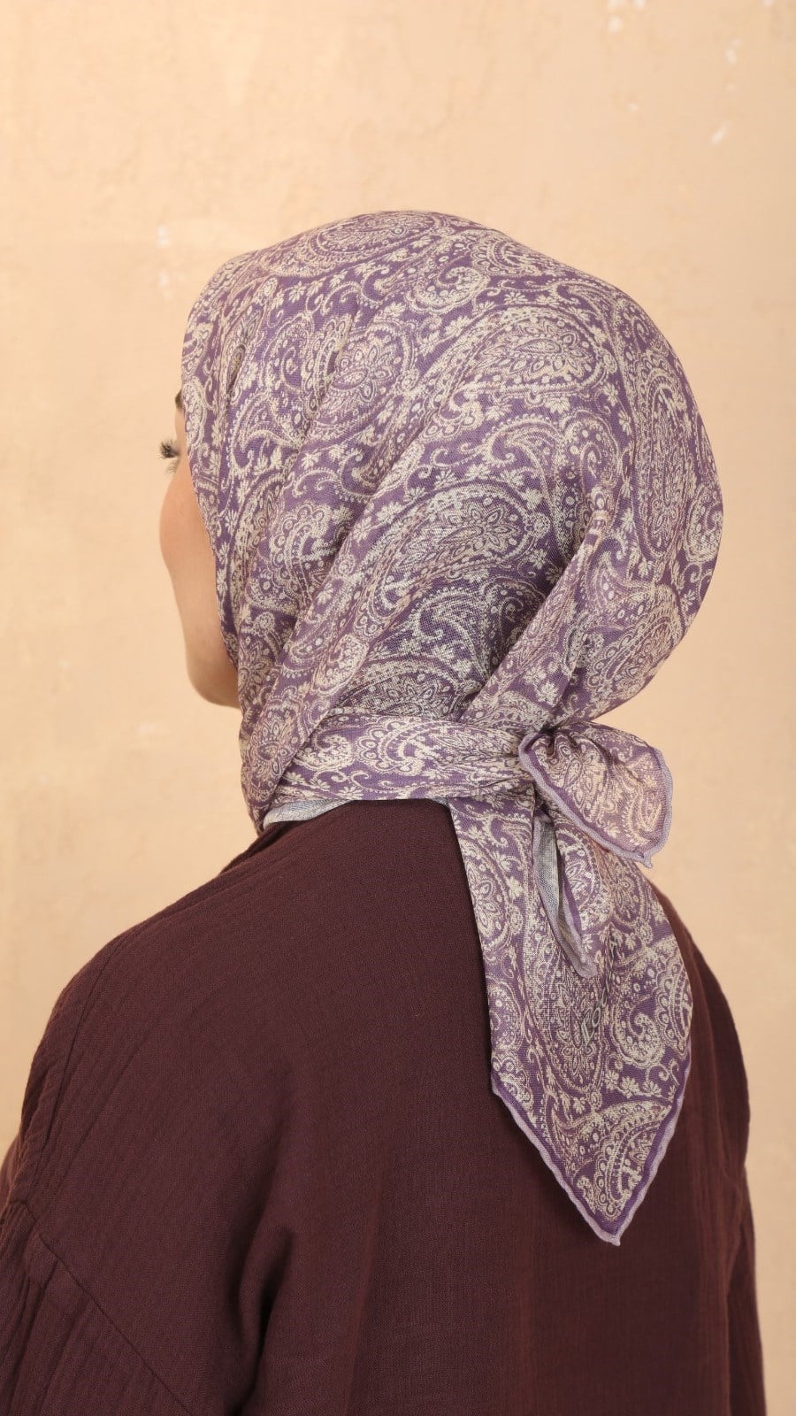 Locella Soft Pamuk Eşarp Mor