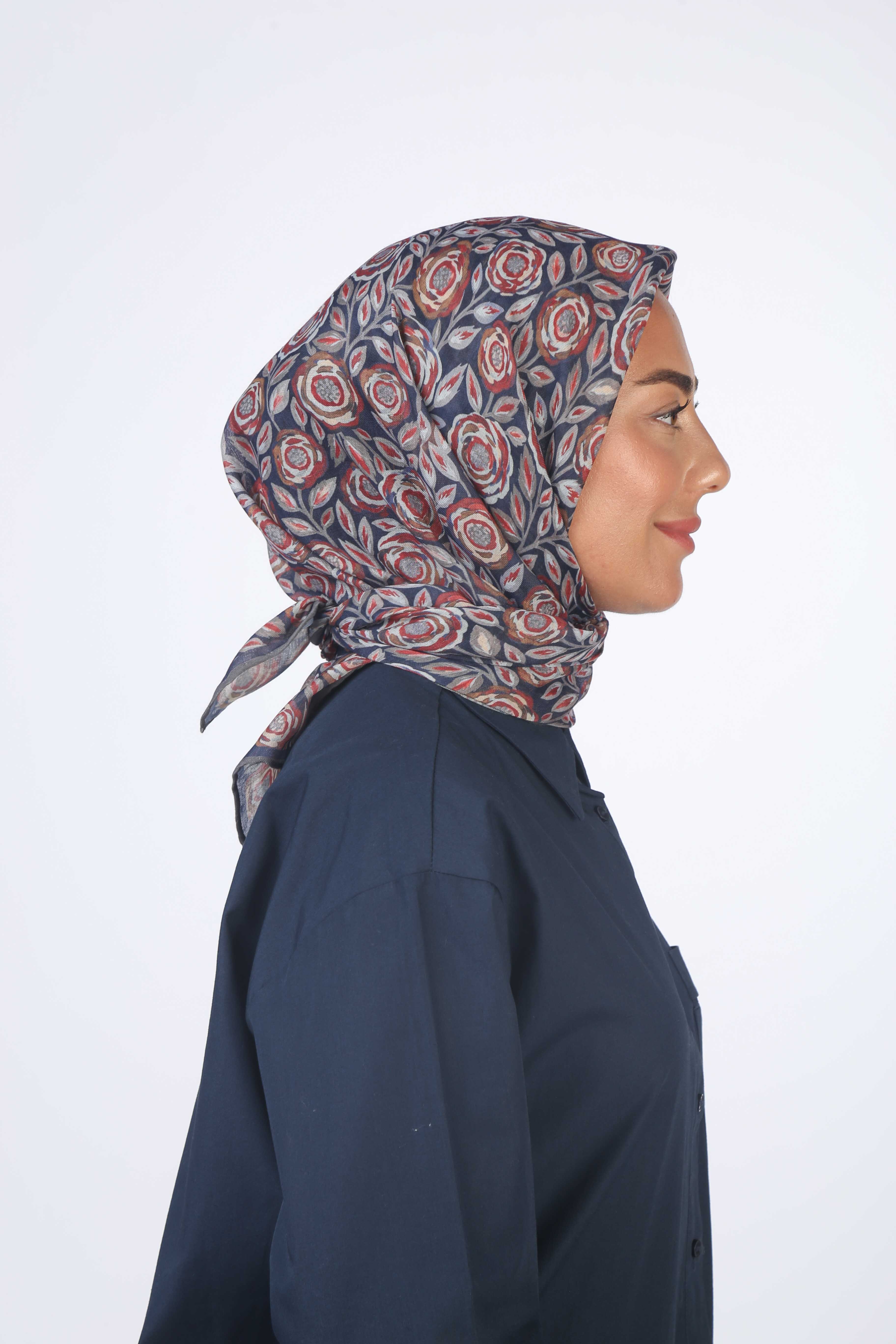 Locella Soft Pamuk Eşarp Lacivert