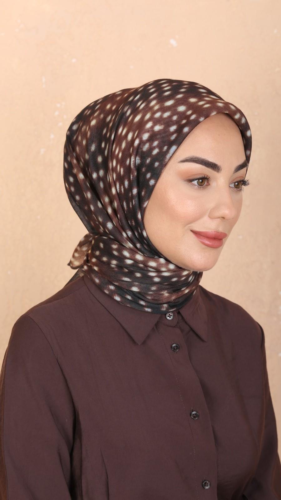 Locella Soft Pamuk Eşarp Ceylan Desen