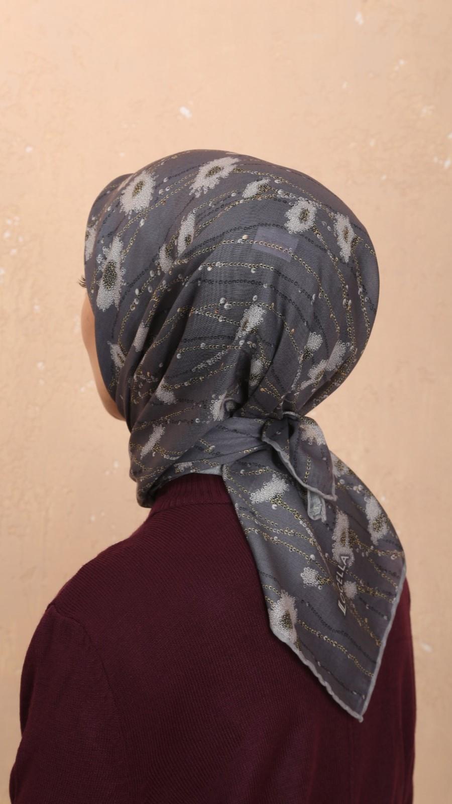 Locella Soft Pamuk Eşarp Gri