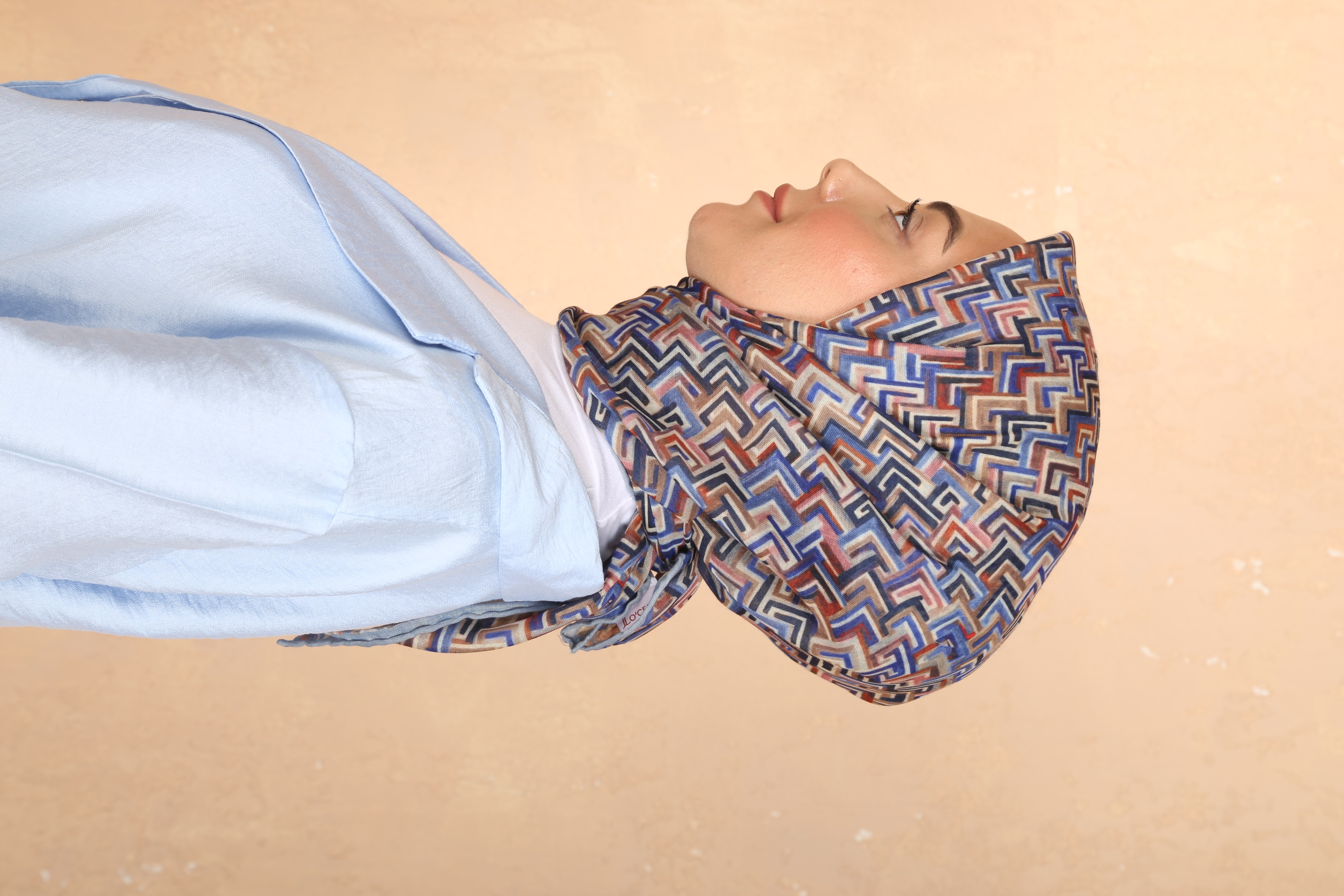 Locella Soft Pamuk Eşarp Saks