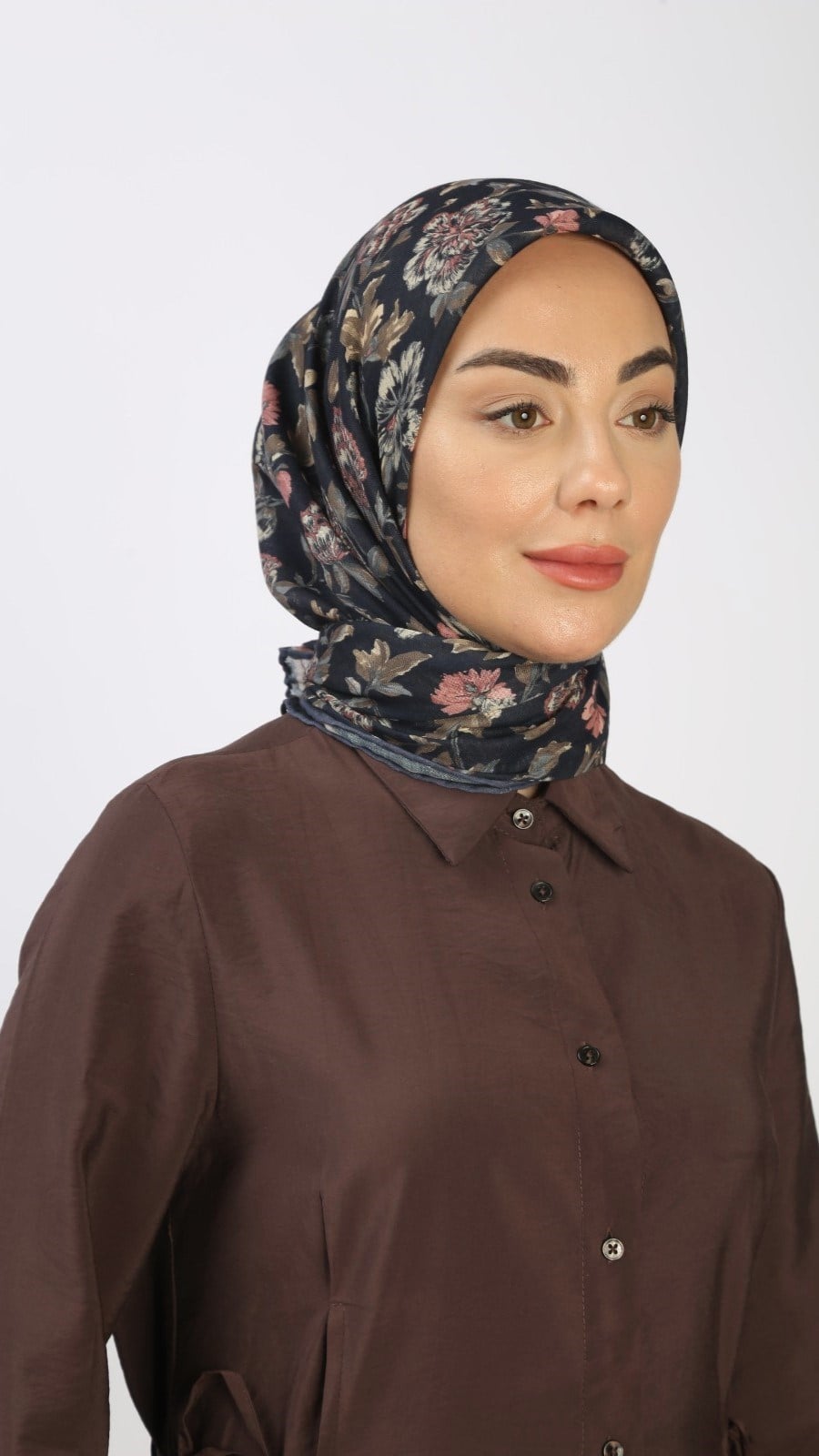 Locella Soft Pamuk Eşarp Lacivert