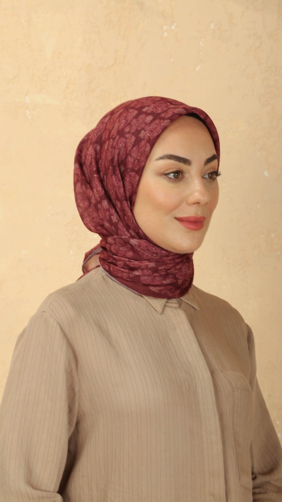 Locella Soft Pamuk Eşarp Bordo