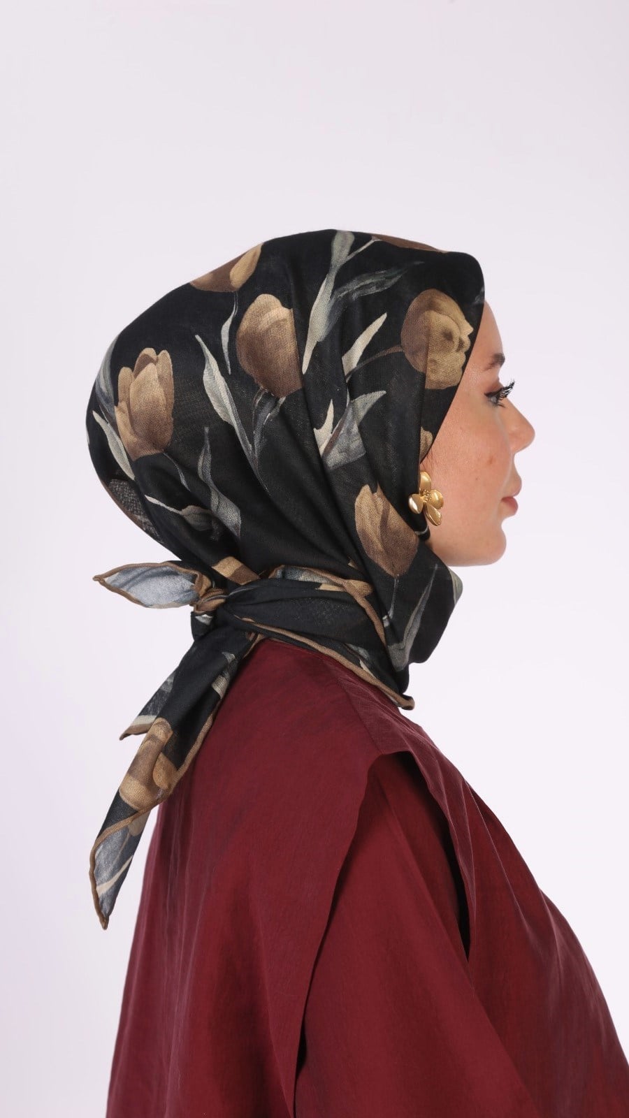 Locella Soft Pamuk Eşarp Siyah