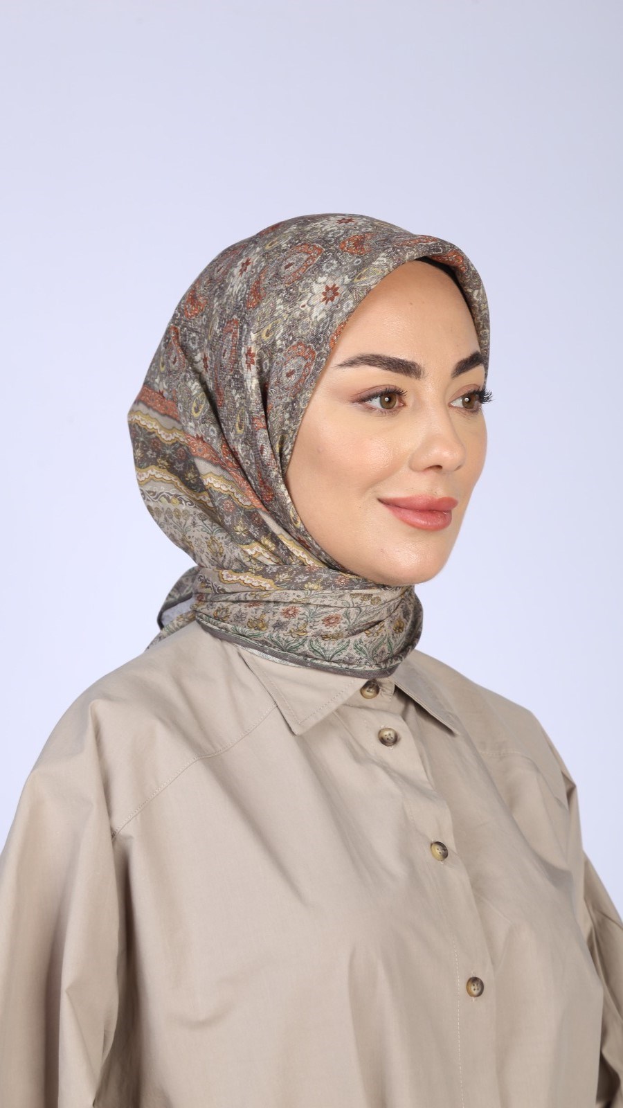Locella Soft Pamuk Eşarp Vizon