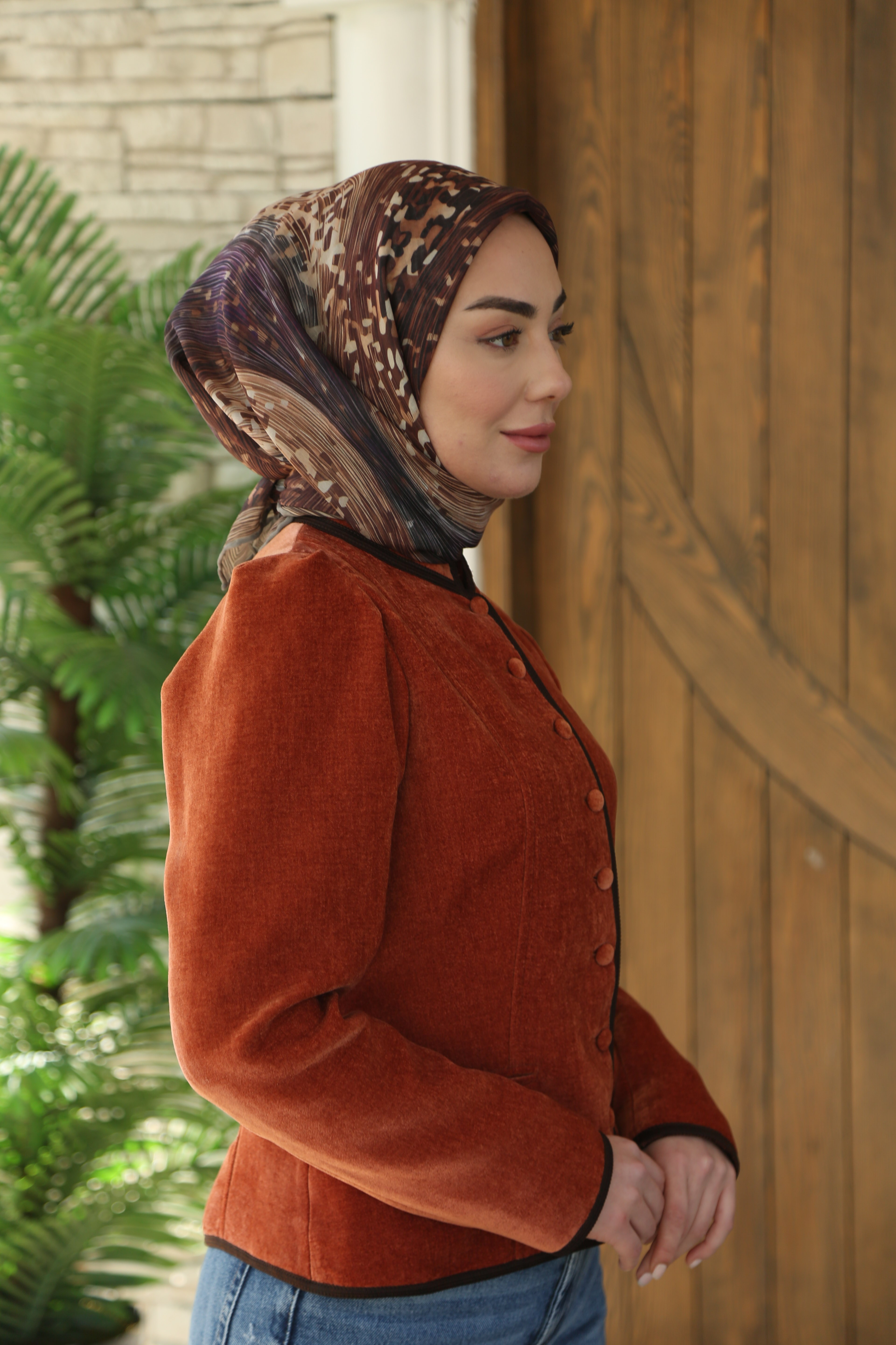 Locella Soft Pamuk Eşarp Çikolata Kahve